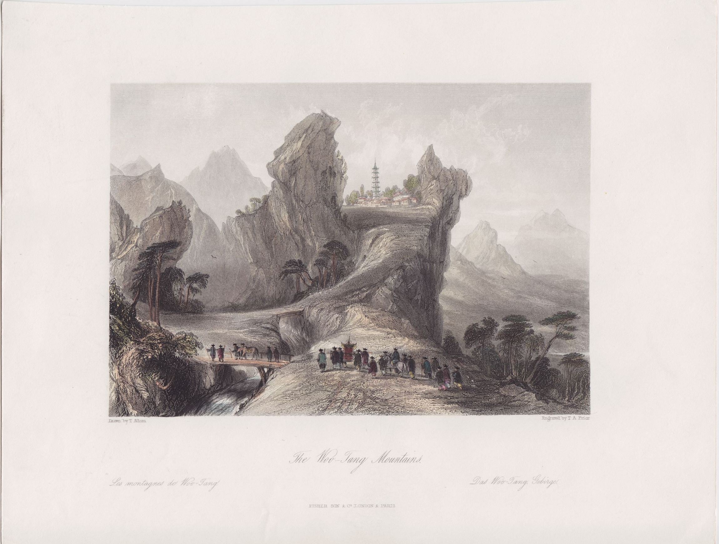 Wudang-Gebirge in China im Jahr 1843