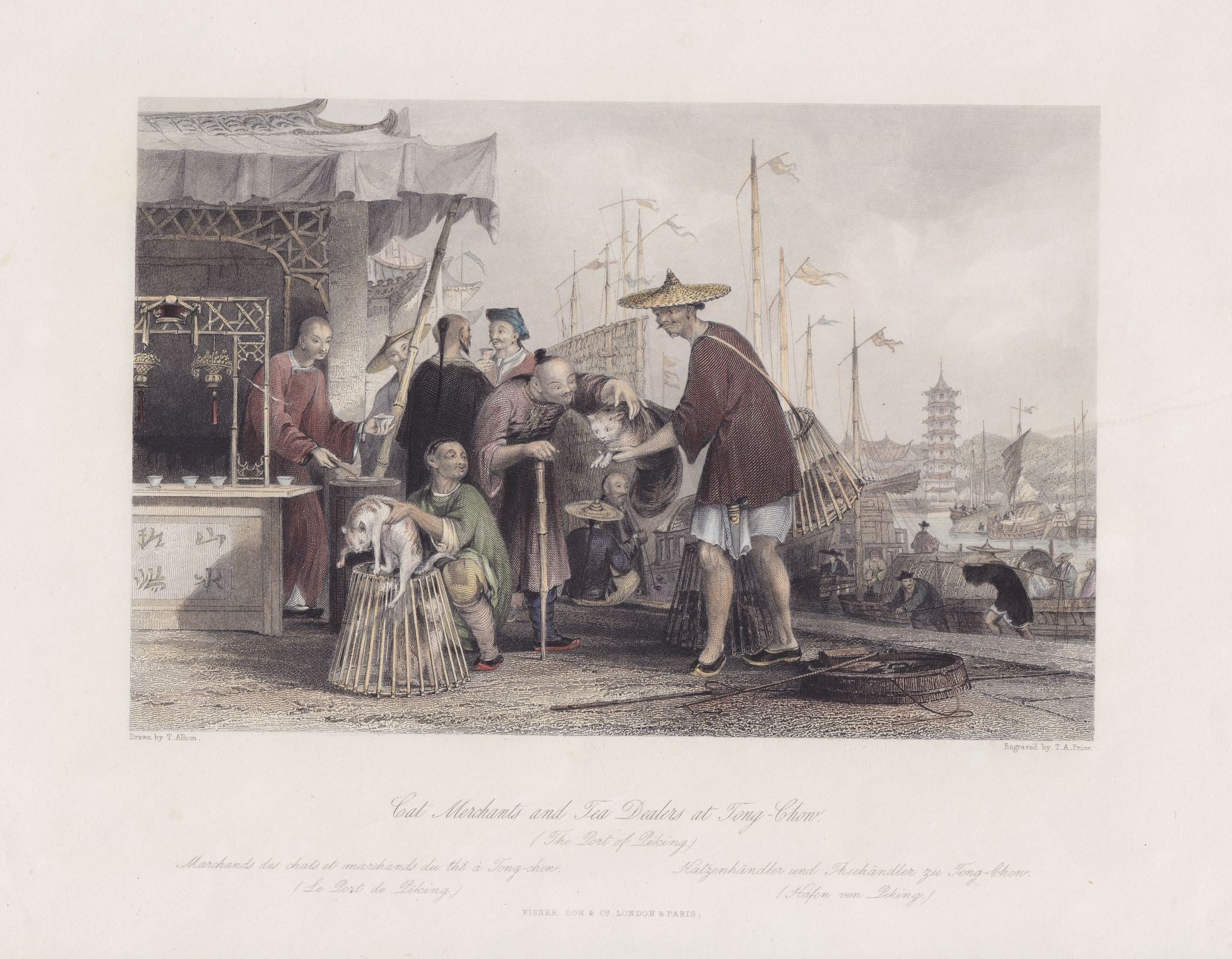 Hafen von Tong-chow-foo im Jahr 1843