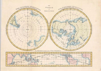 Arktis & Antarktis um das Jahr 1820