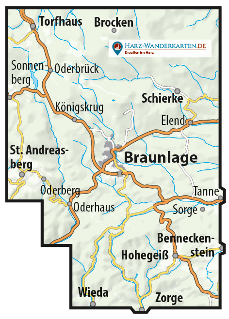 Luchskarte Braunlage 1:30.000
