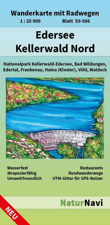 Edersee - Kellerwald Nord - 1:25.000 NaturNavi Wanderkarte