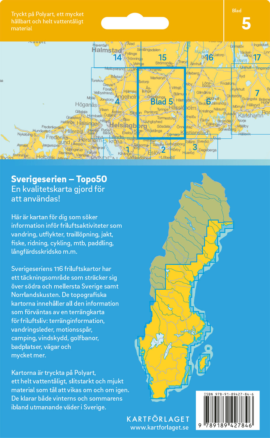 Schweden 1:50.000 Wanderkarten (1 Malmö - 71 Hallstavik) Sverigeserien