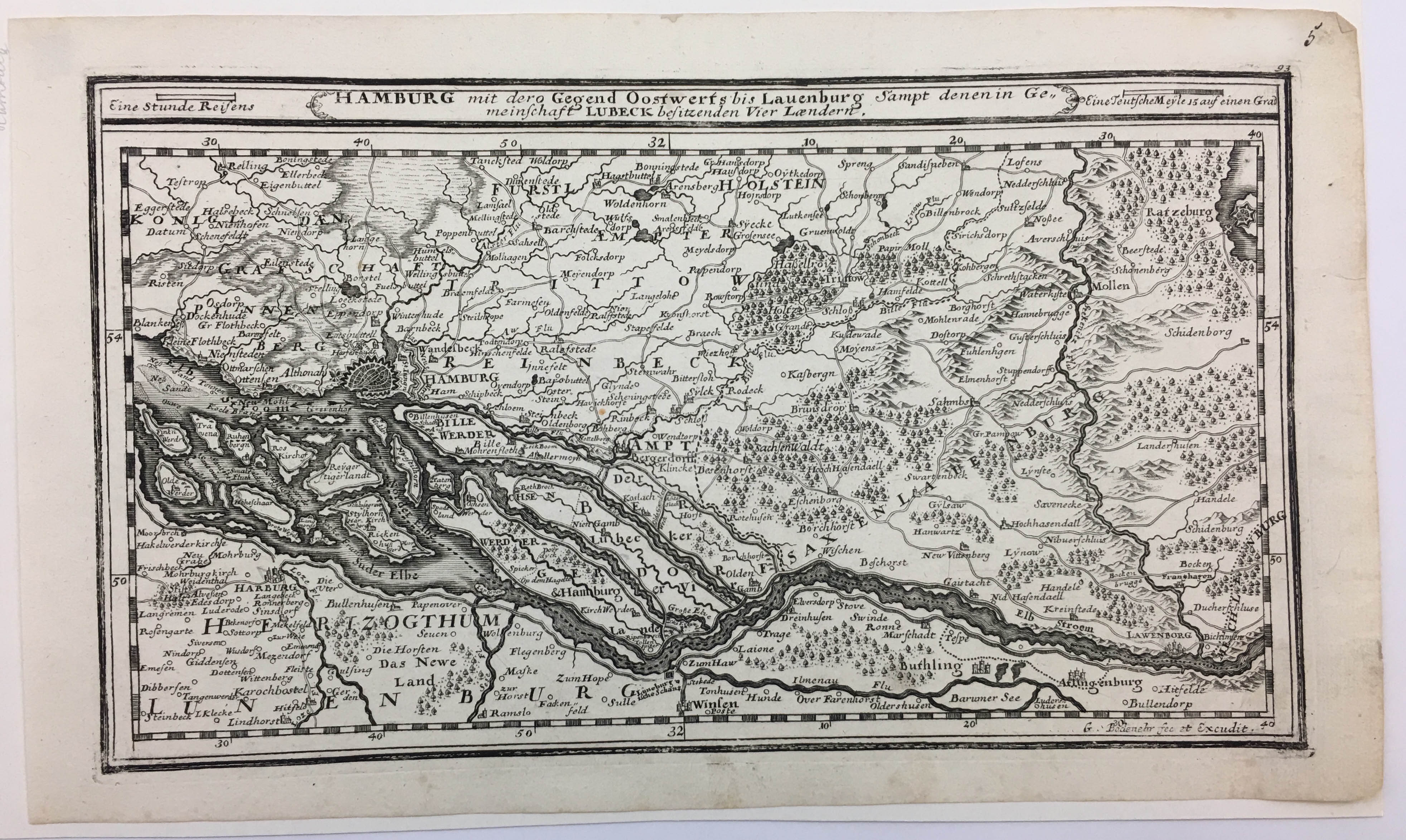 Hamburg in der Zeit um 1720 von Hans Georg Bodenehr