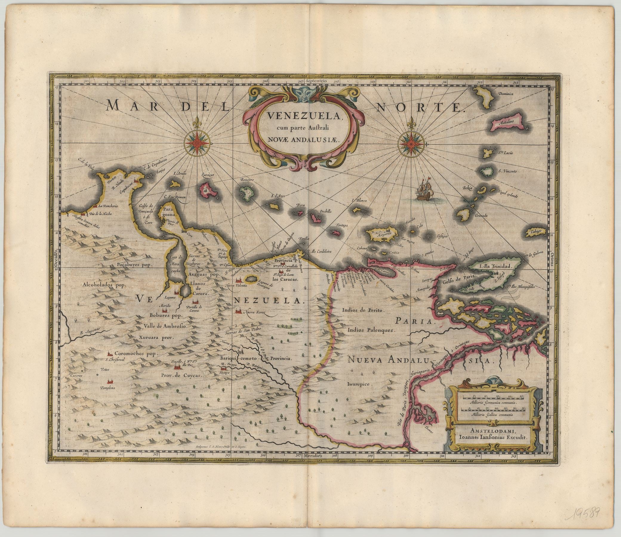 Venezuela ab 1644 von Johann Janssonius