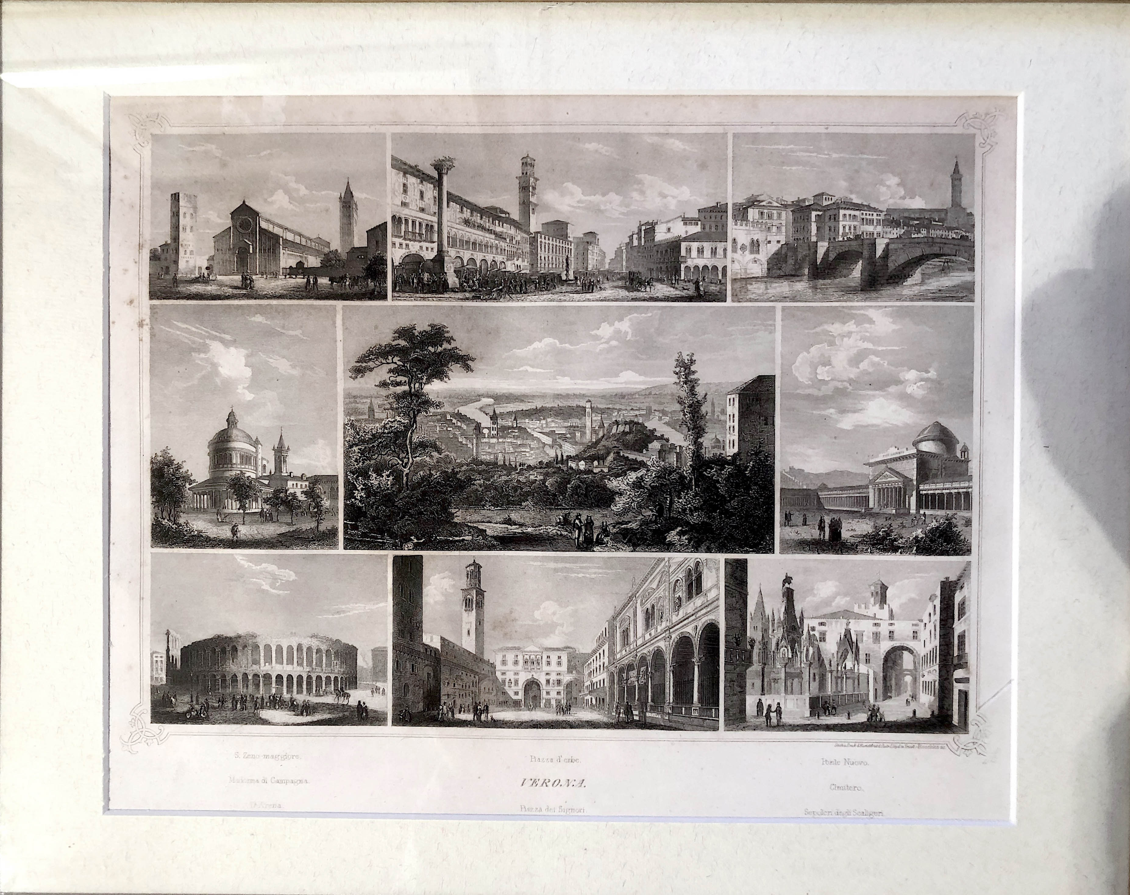 Italien im Jahr 1854 von Stich und Druck Reschka