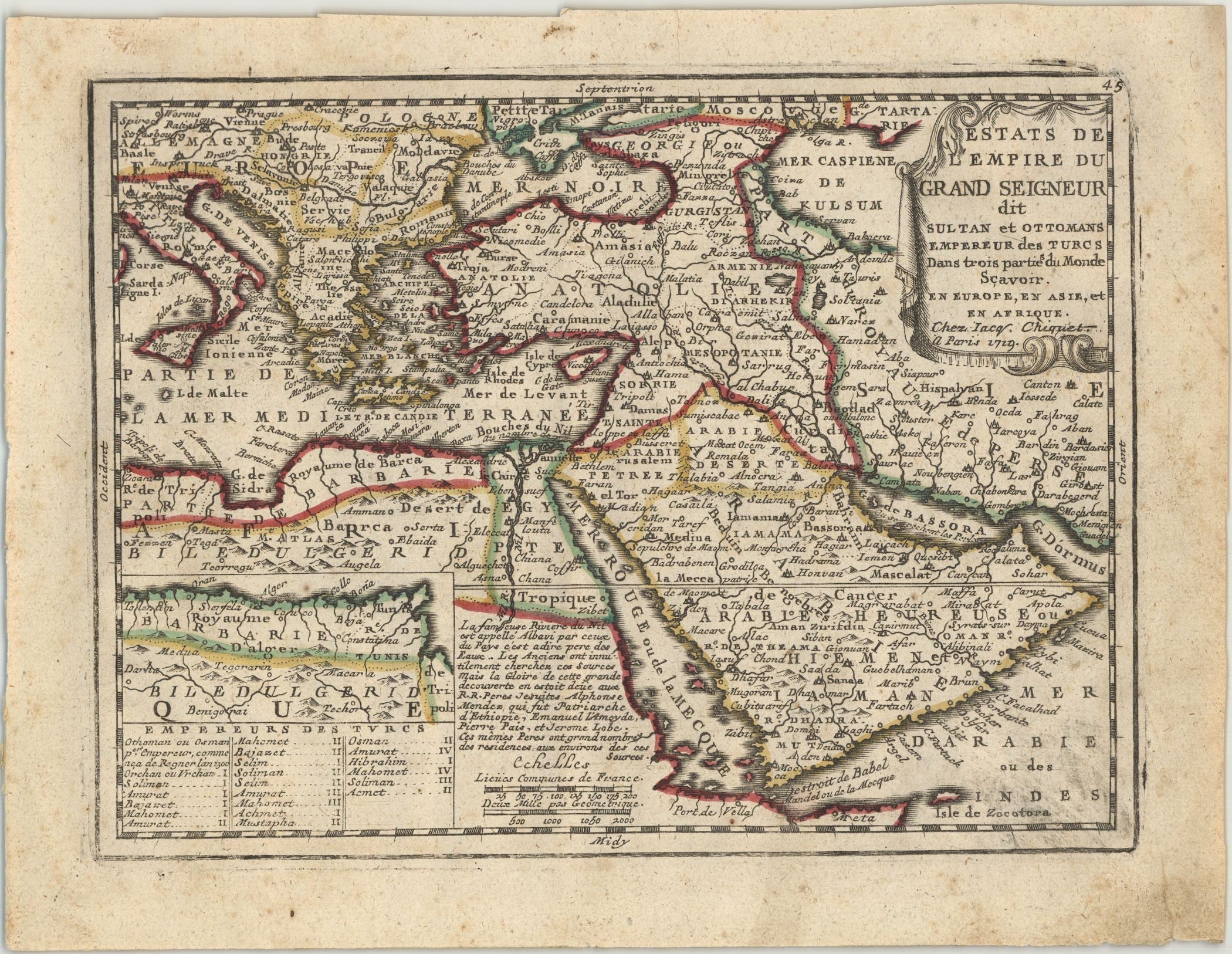Das Osmanische Reich im Jahr 1719 von Jacques Chiquet