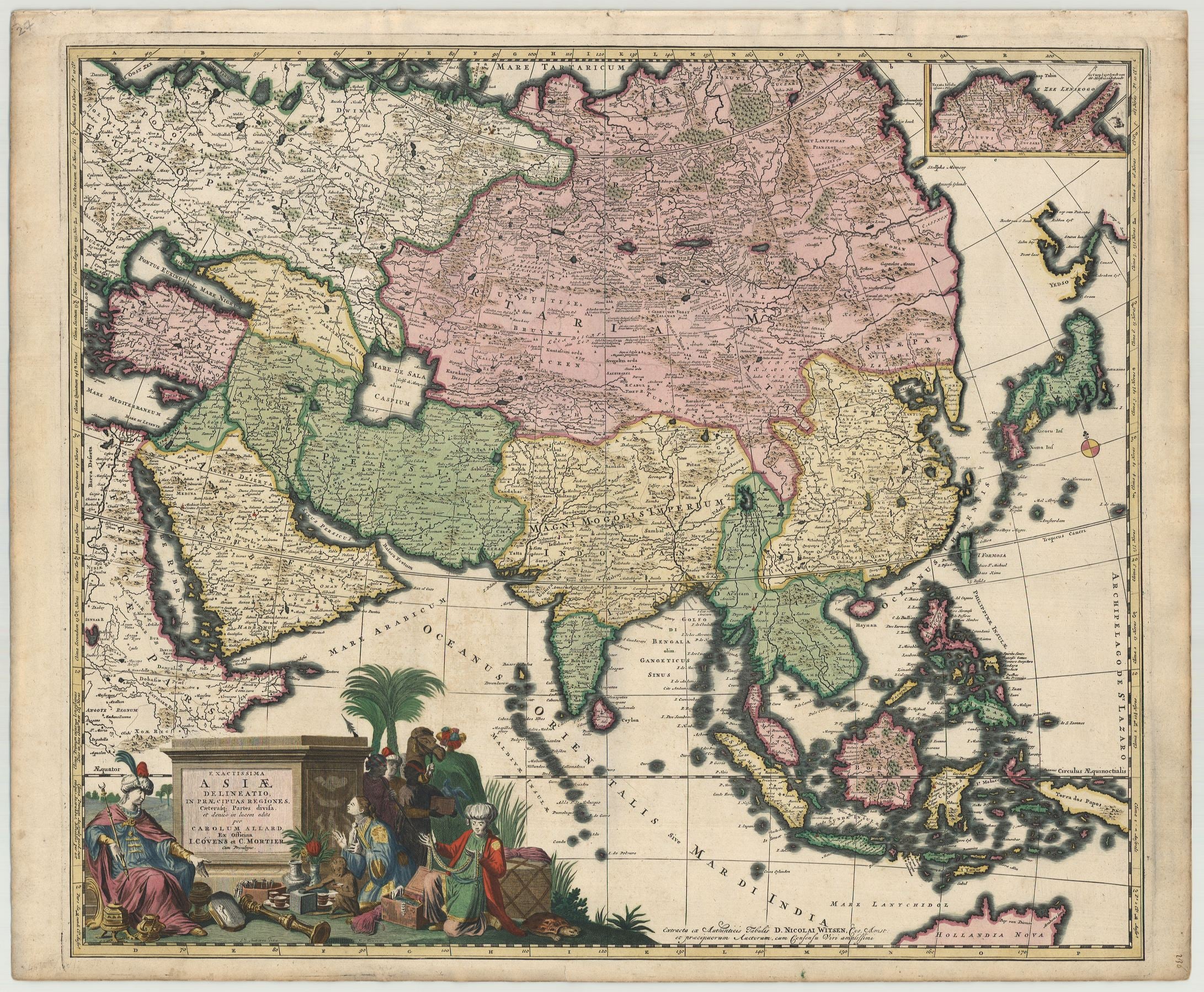Asien in der Zeit um 1705 von Carel Allard (bei Jean Covens & Pierre Mortier)