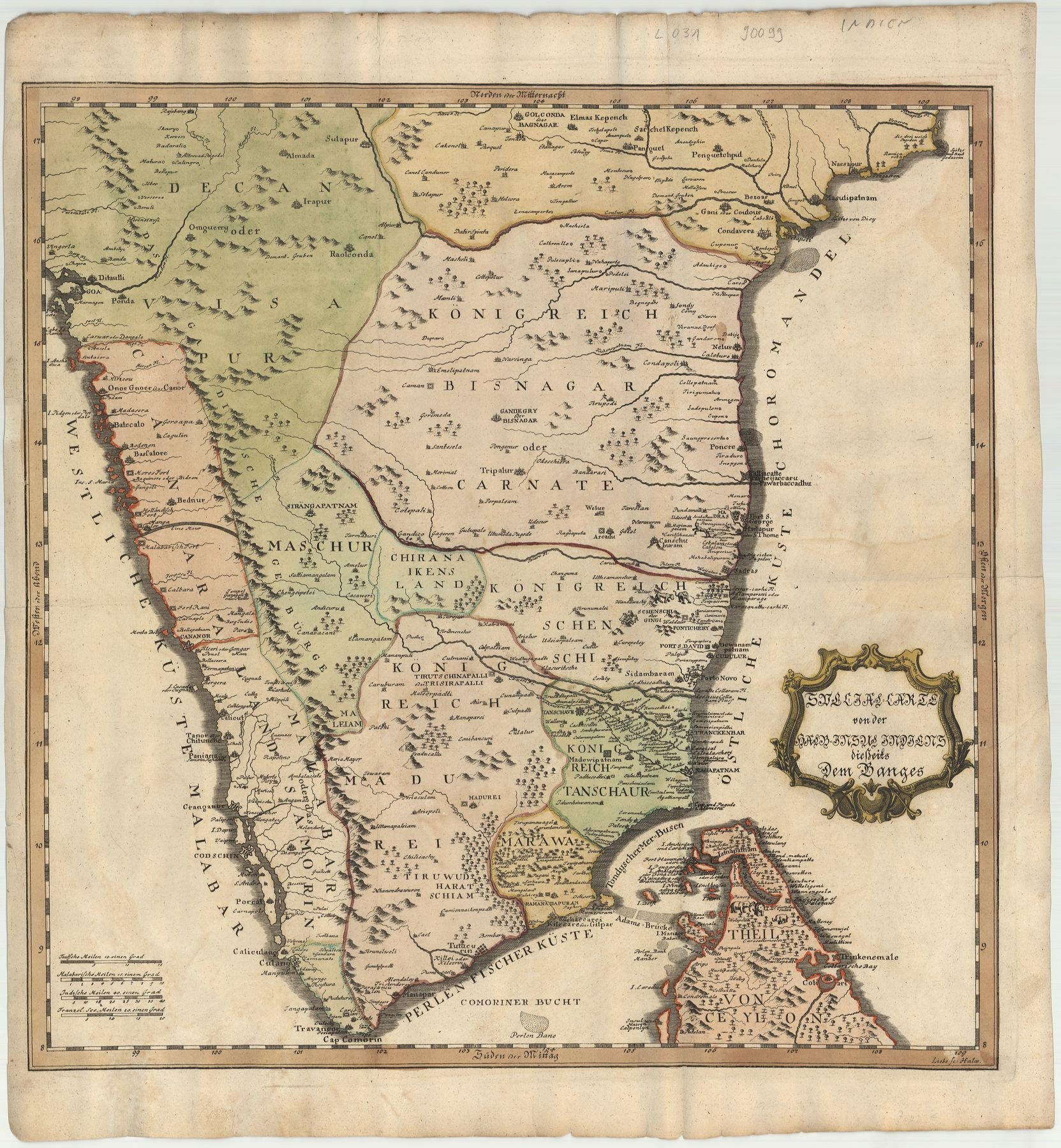 Südindien in der Zeit um 1740 von Christian Gottlob Liebe