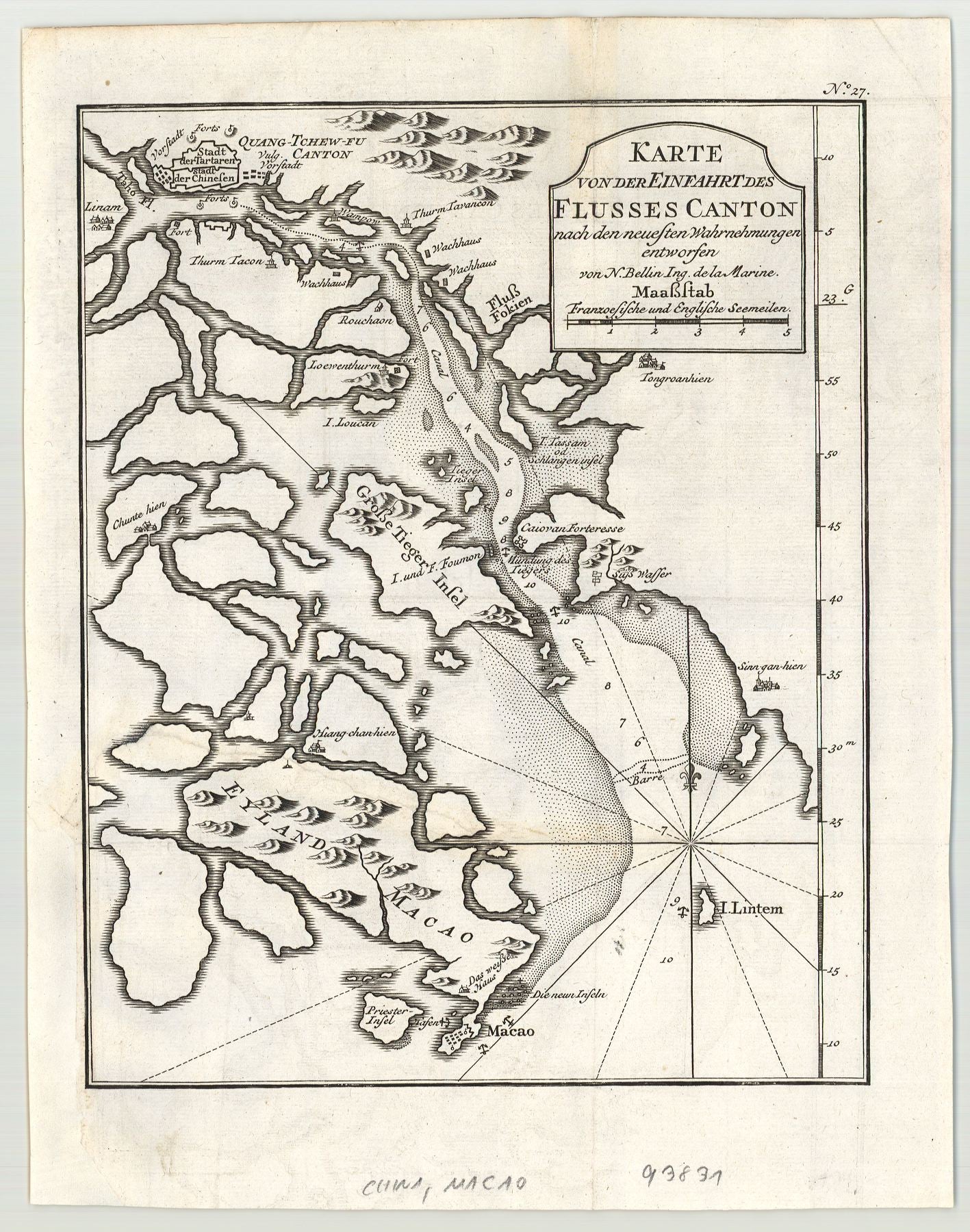 China im Jahr 1749 von Johann Joachim Schwabe