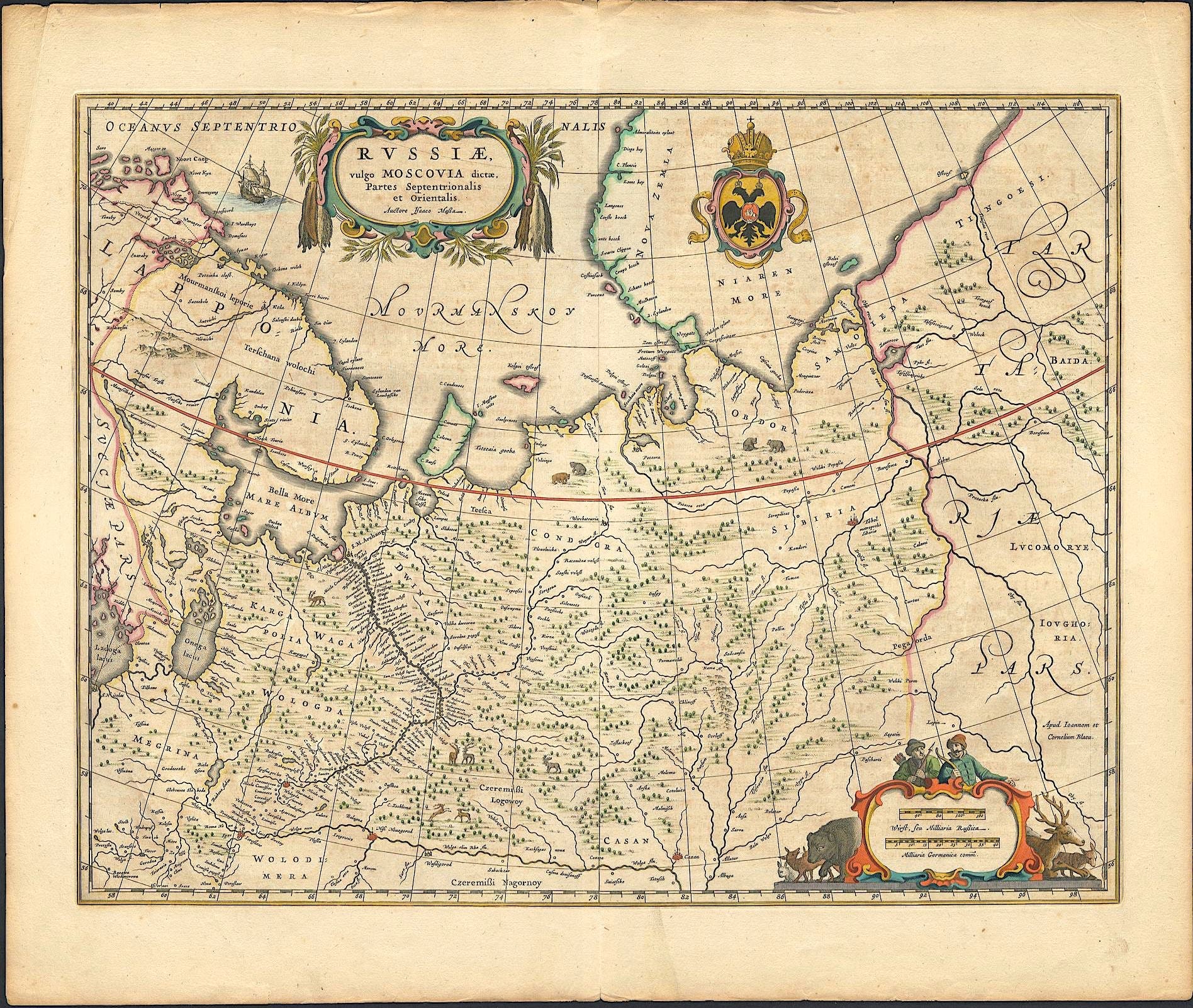 Russland und Skandinavien um das Jahr 1650 von Joan und Cornelis Blaeu