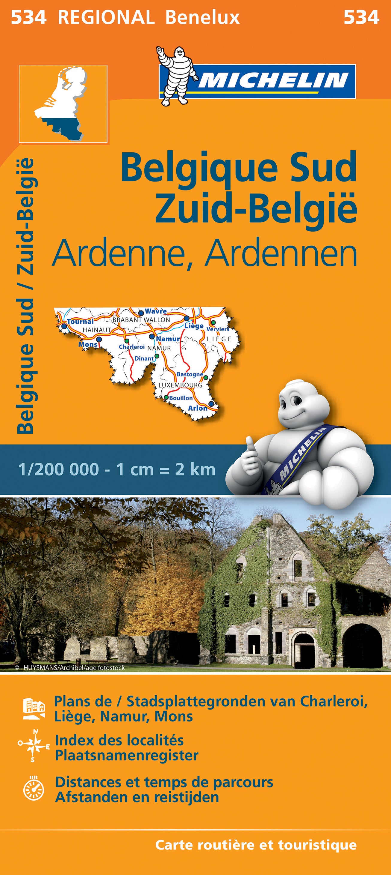 534 Belgien Süd 1:200.000 Michelin Regionalkarte