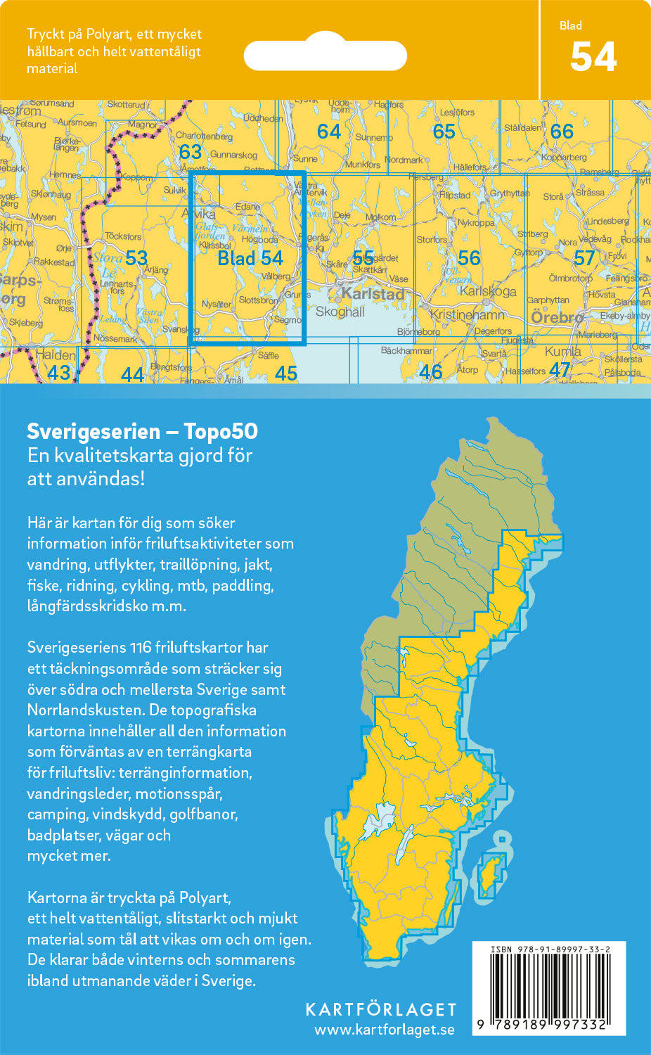 Schweden 1:50.000 Wanderkarten (1 Malmö - 71 Hallstavik) Sverigeserien