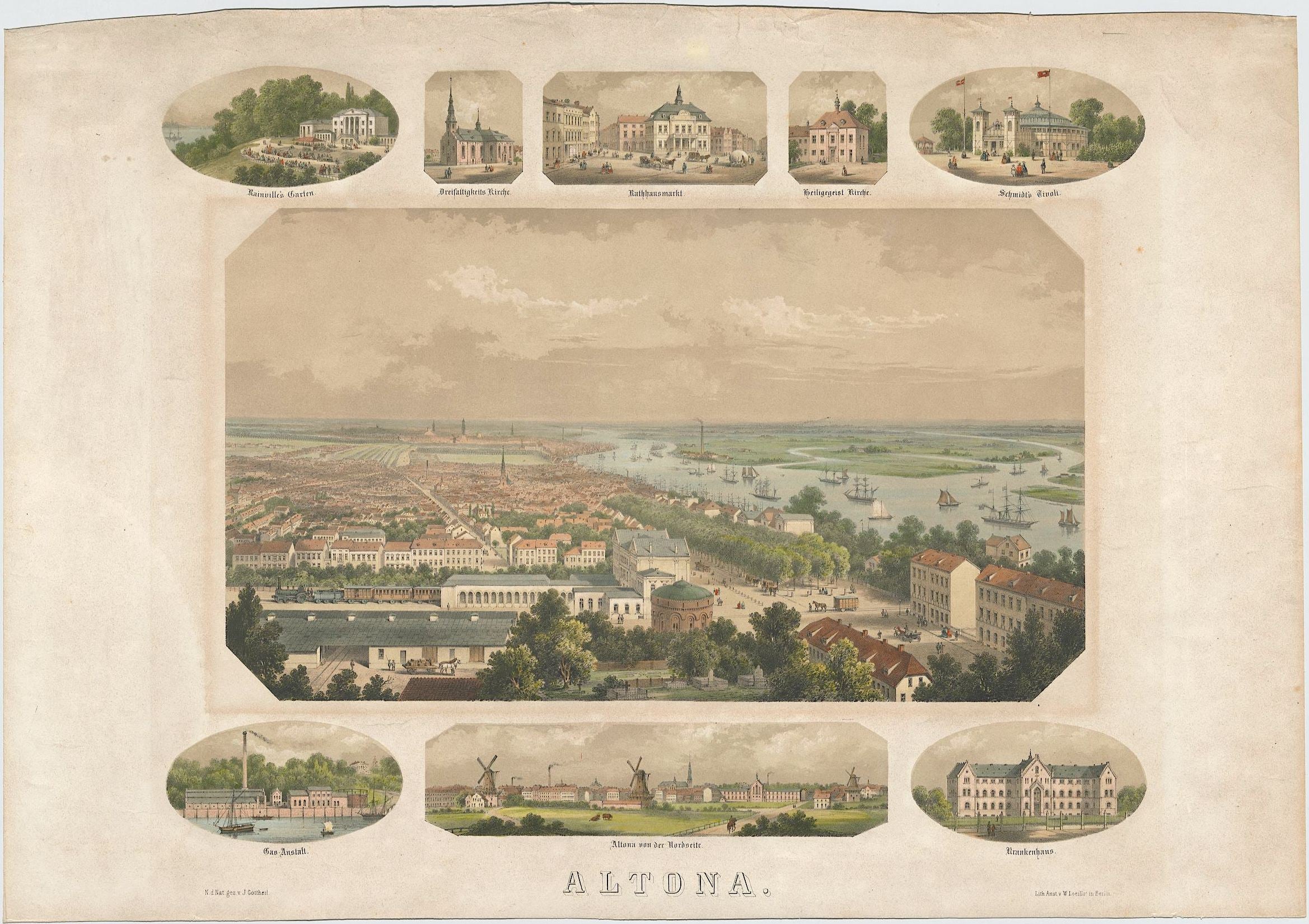 Hamburg Altona in der Zeit um 1860 von Julius Gottheil