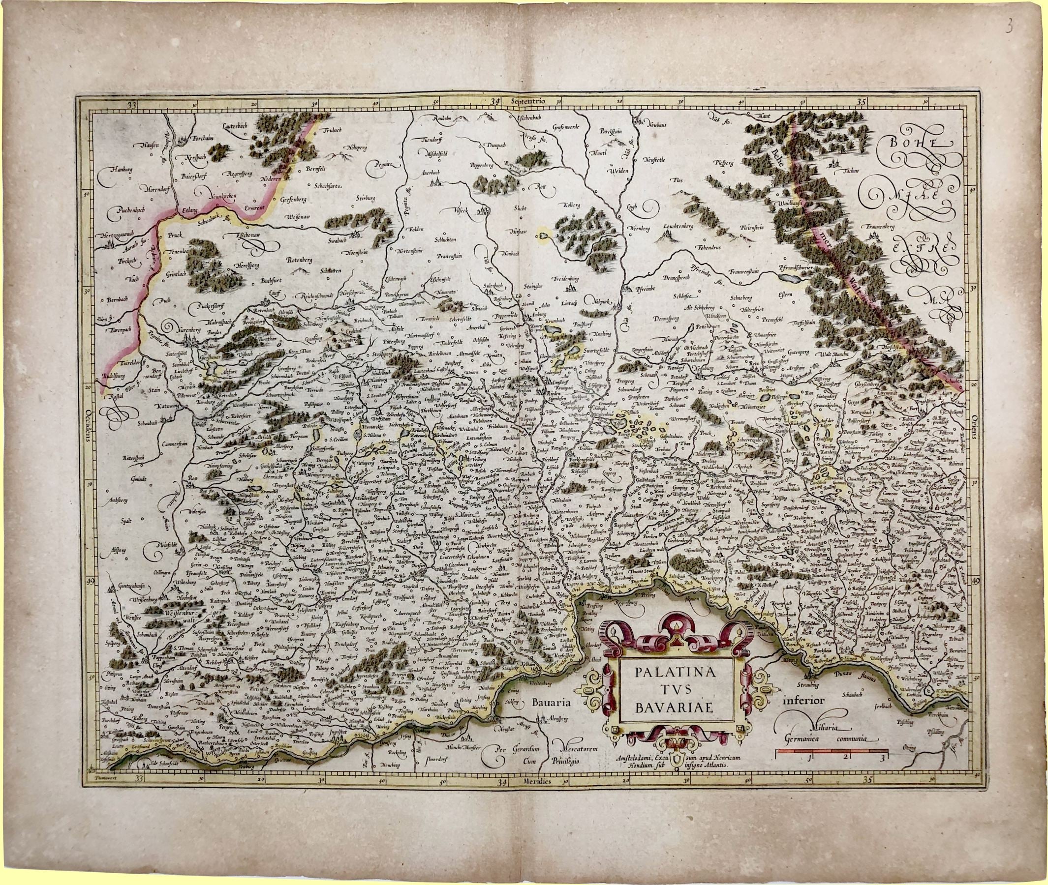 Bayern im Jahr 1630 von Gerard Mercator $ Henricus Hondius
