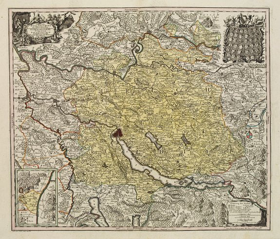 Kanton Zürich im Jahr 1780 von Matthäus Seutter
