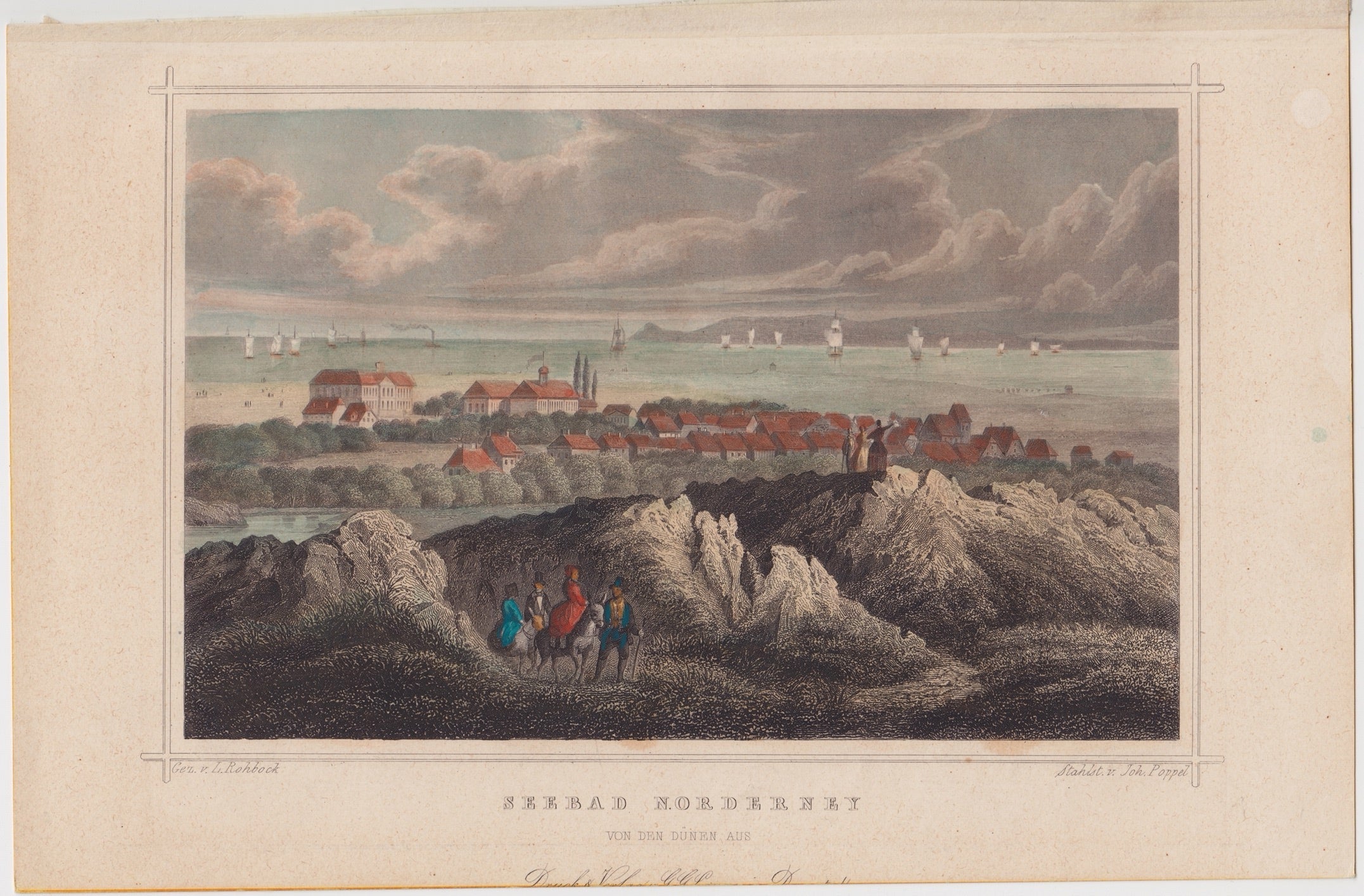 Norderney im Jahr 1858 von Ludwig Rohbock