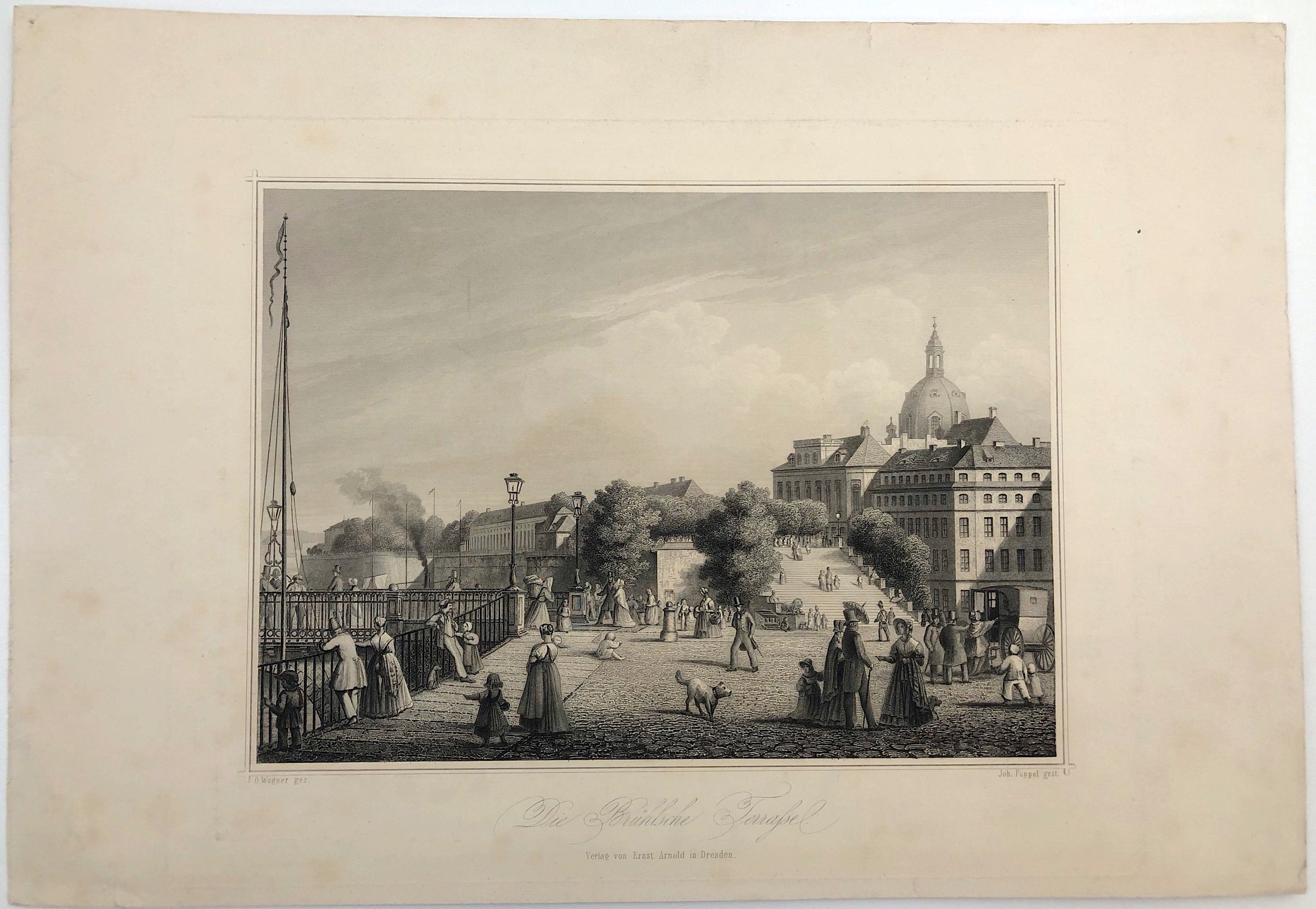 Ansicht aus Dresden um das Jahr 1850 von Otto Wagner