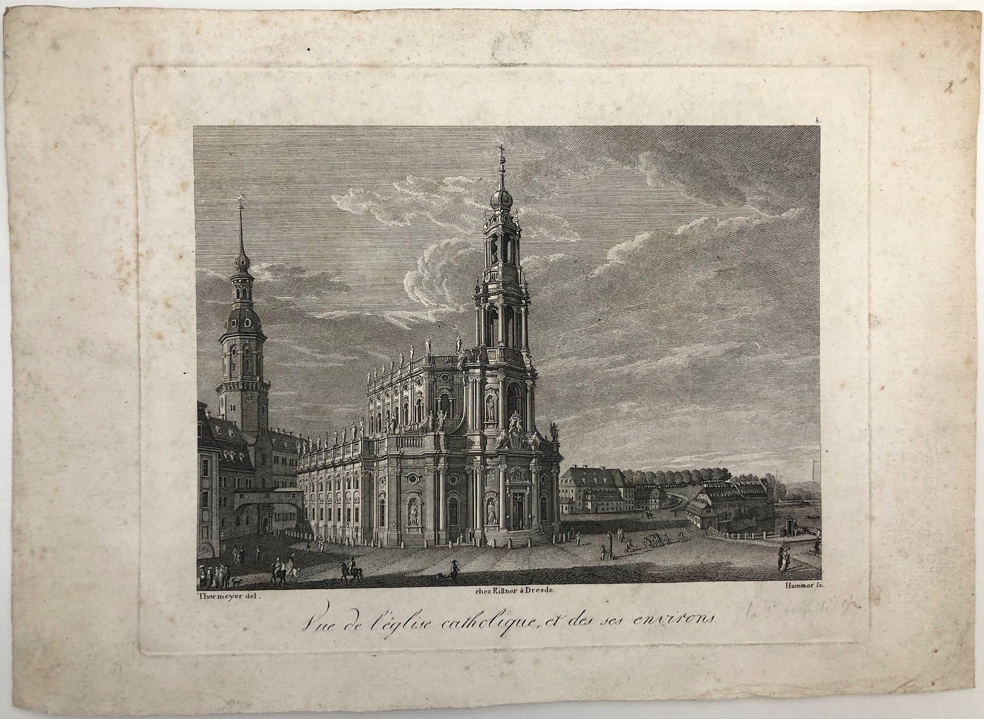 Ansicht Dresden im Jahr 1808 von Gottlob Friedrich Thormeyer