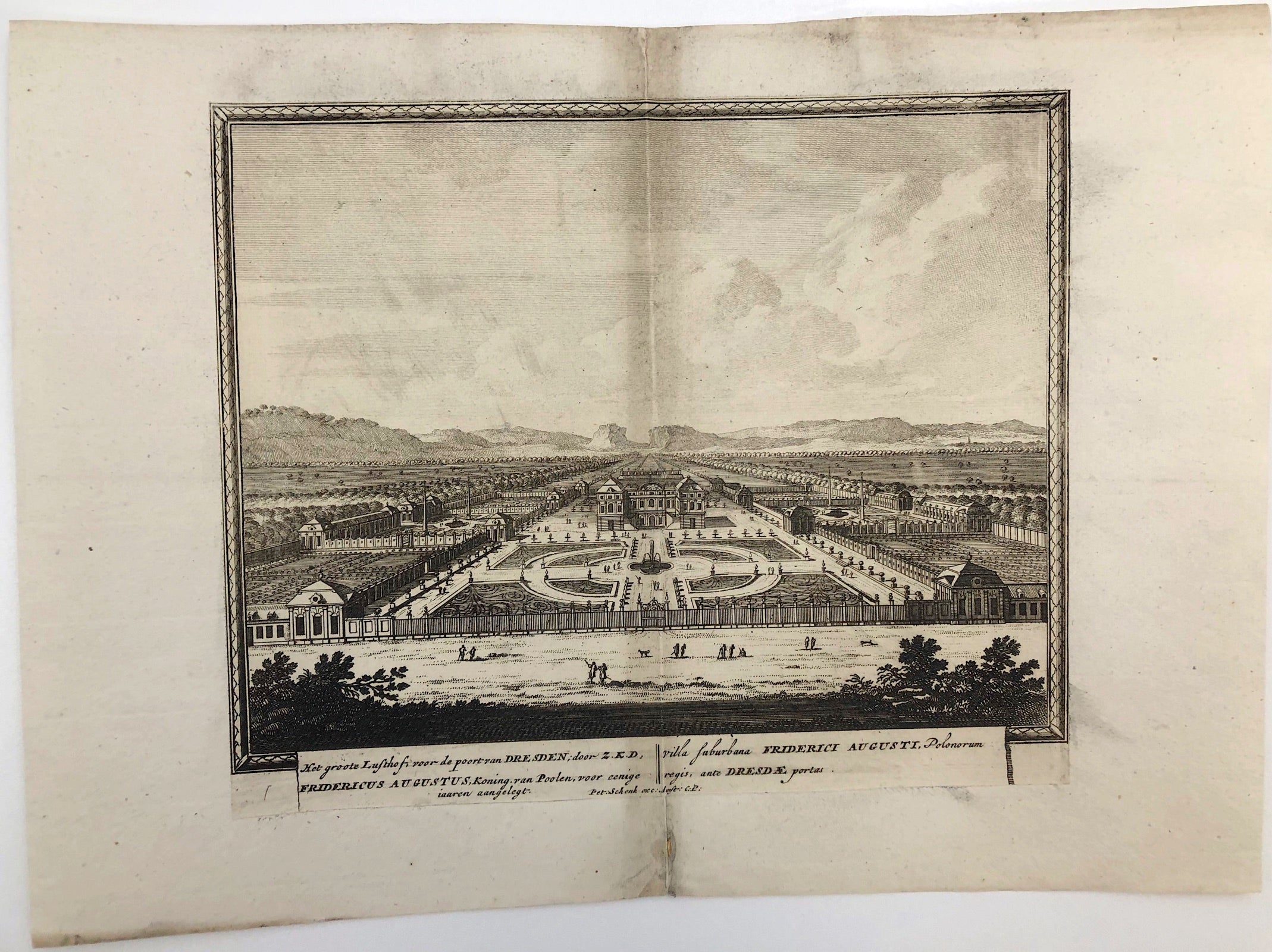 Ansicht aus Dresden im Jahr 1702 von Peter Schenk
