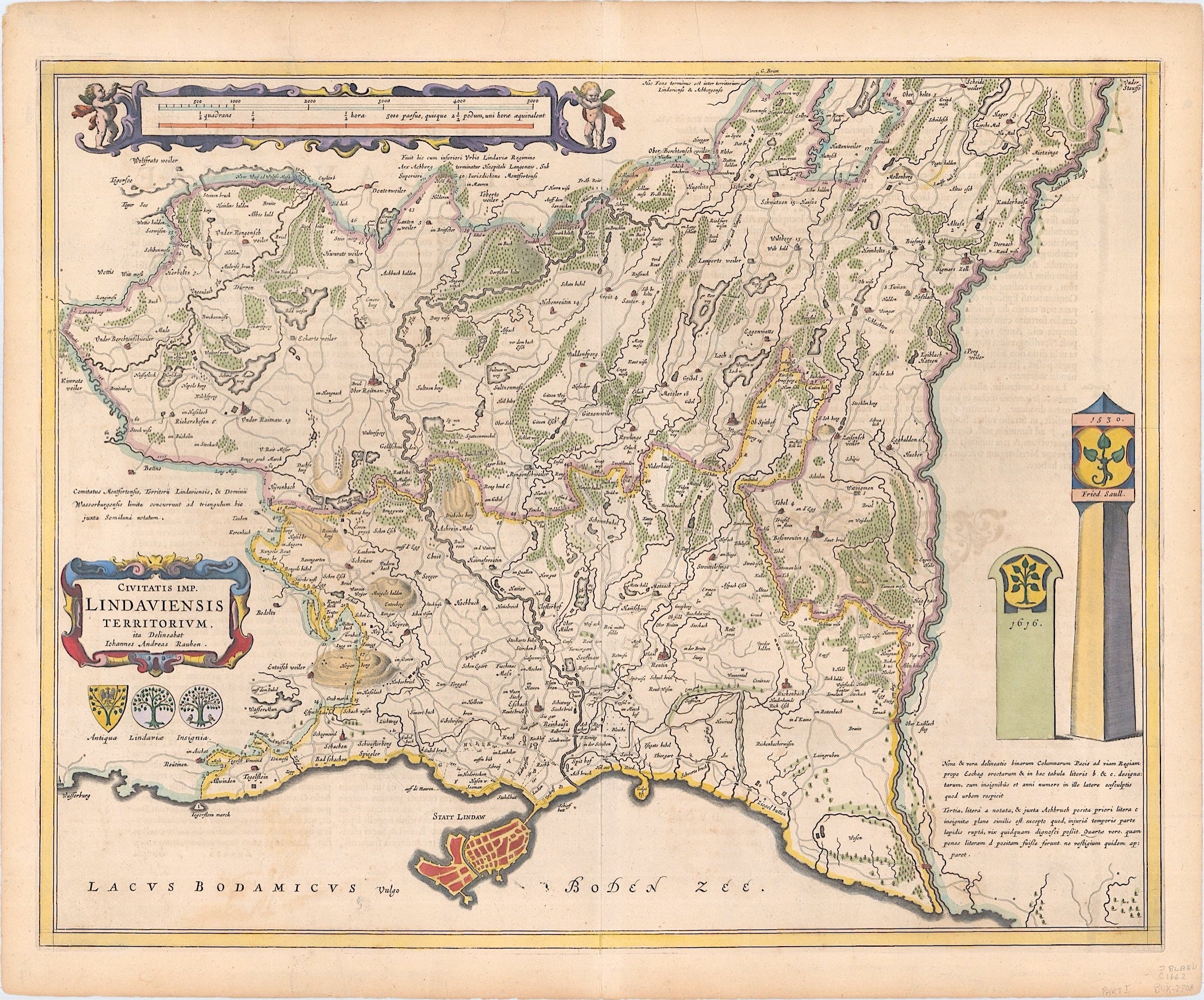 Süddeutschland im Jahr 1662 von Joan Blaeu