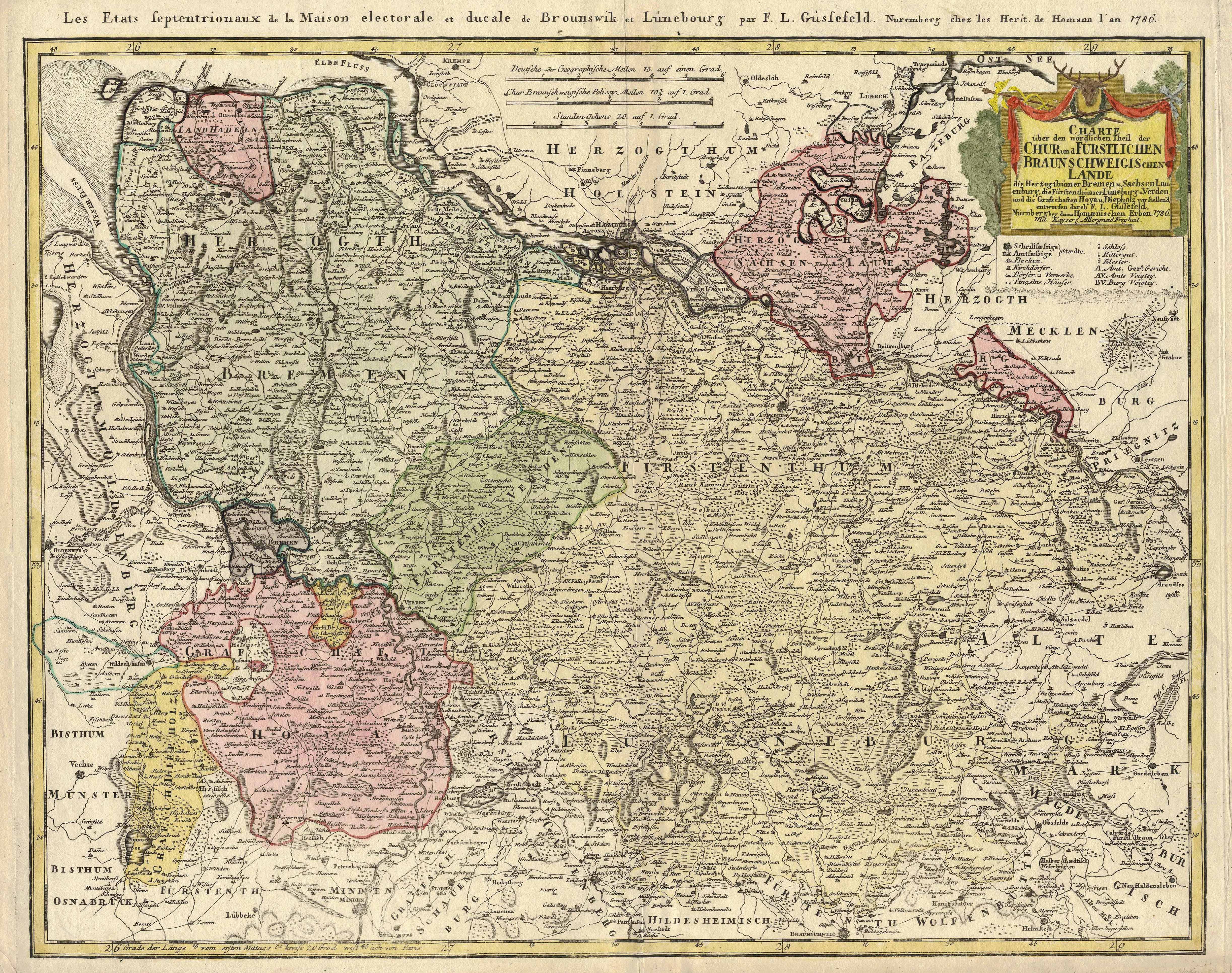Niedersachsen und Bremen im Jahr 1786