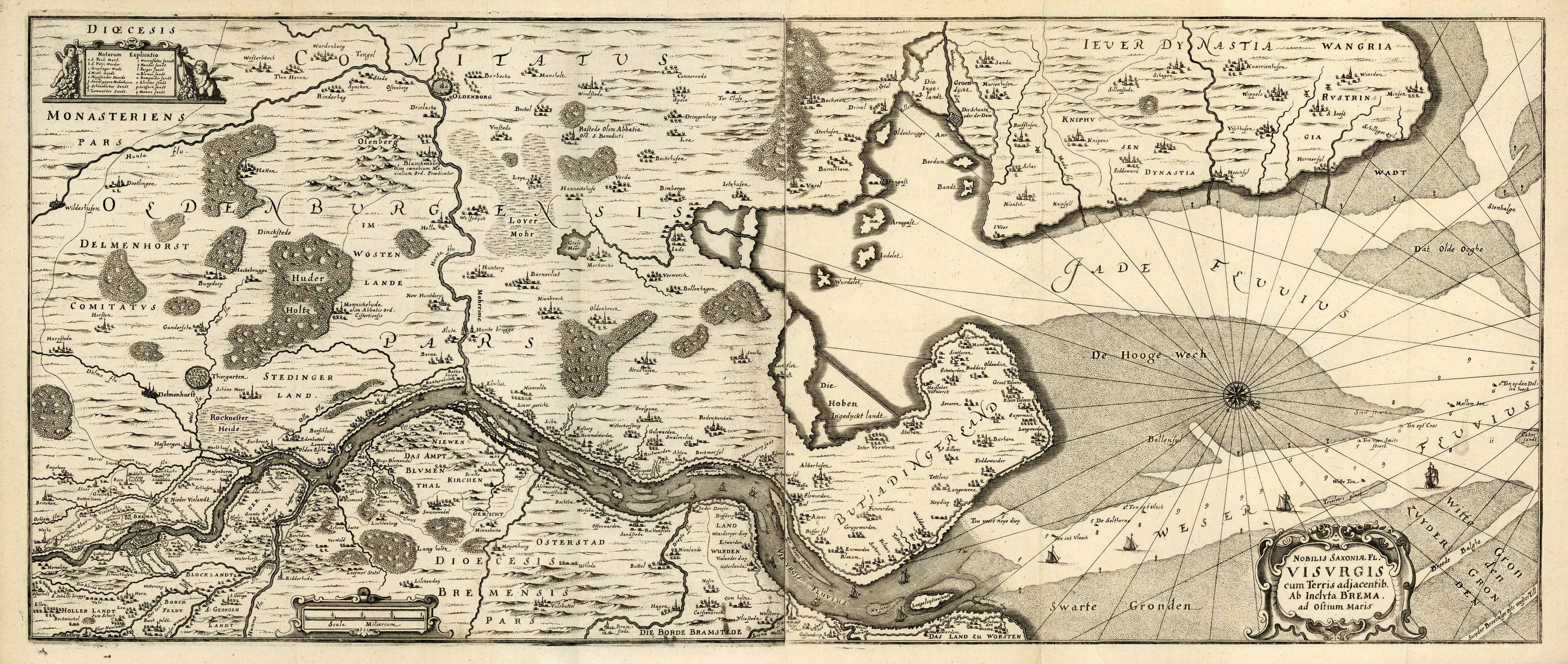 Bremen und die Weser im Jahr 1653