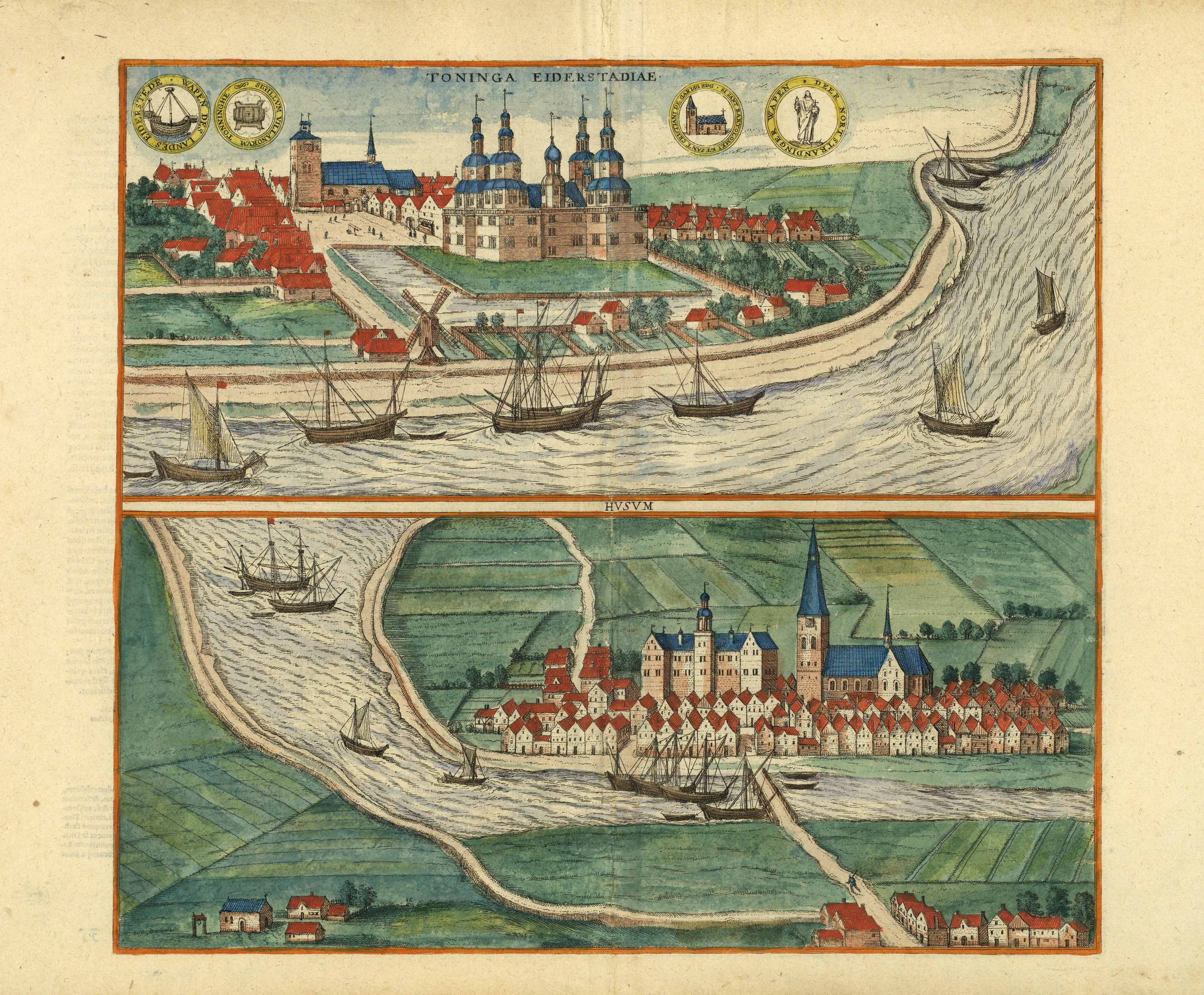 Husum & Tönning im Jahr 1598
