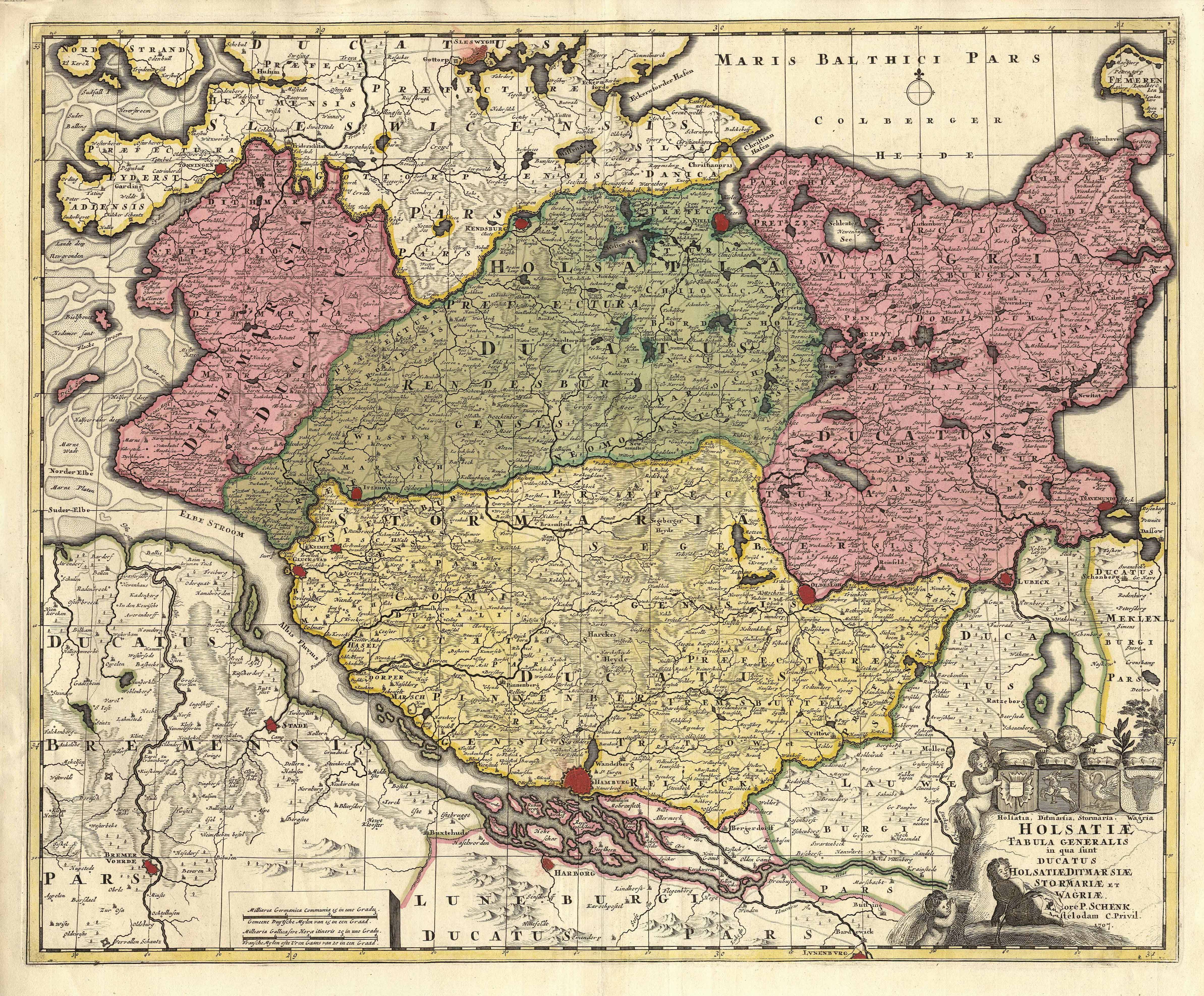 Holstein im Jahr 1707 von Petrus Schenk & Gerard Valk