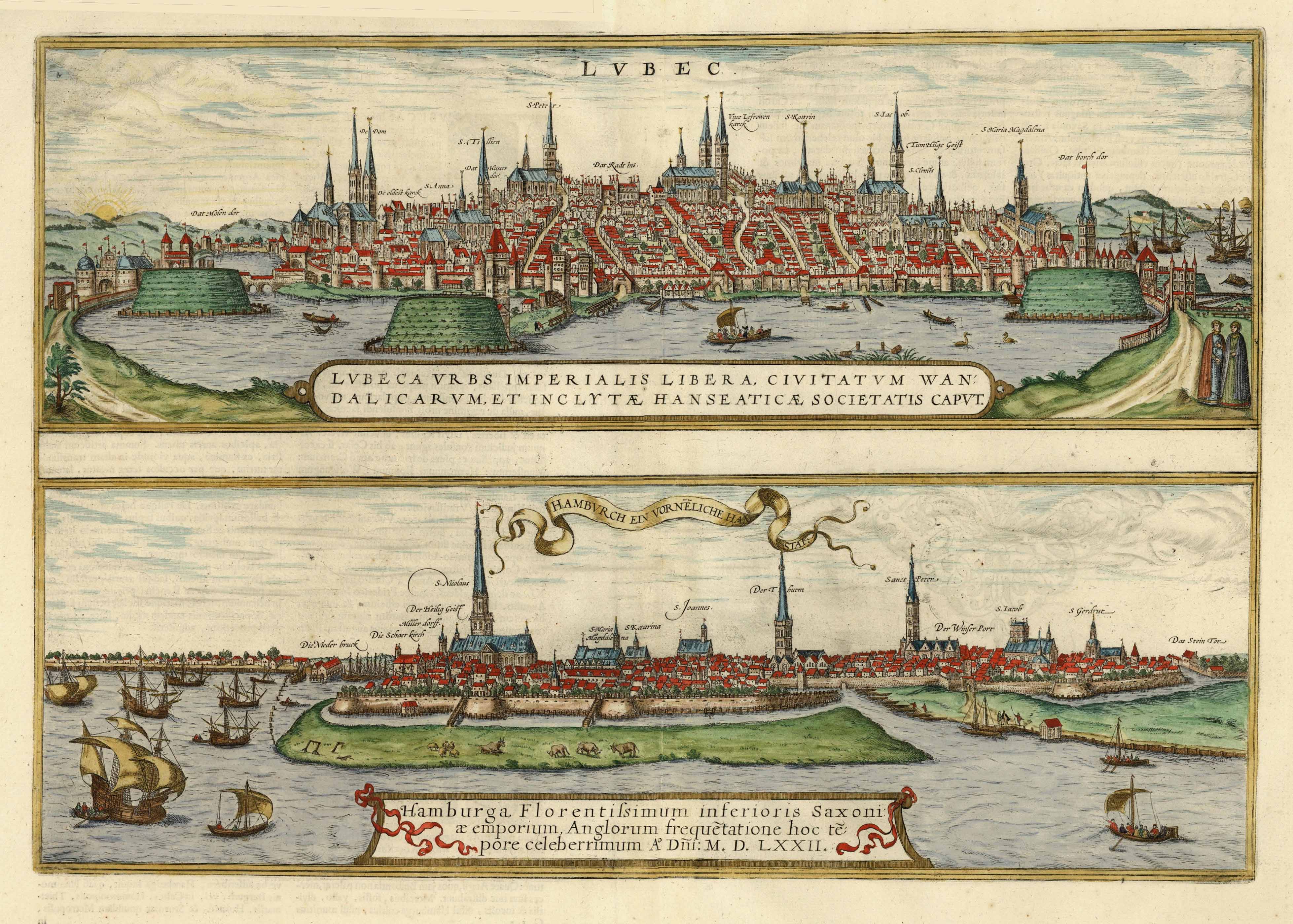 Lübeck & Hamburg im Jahr 1657