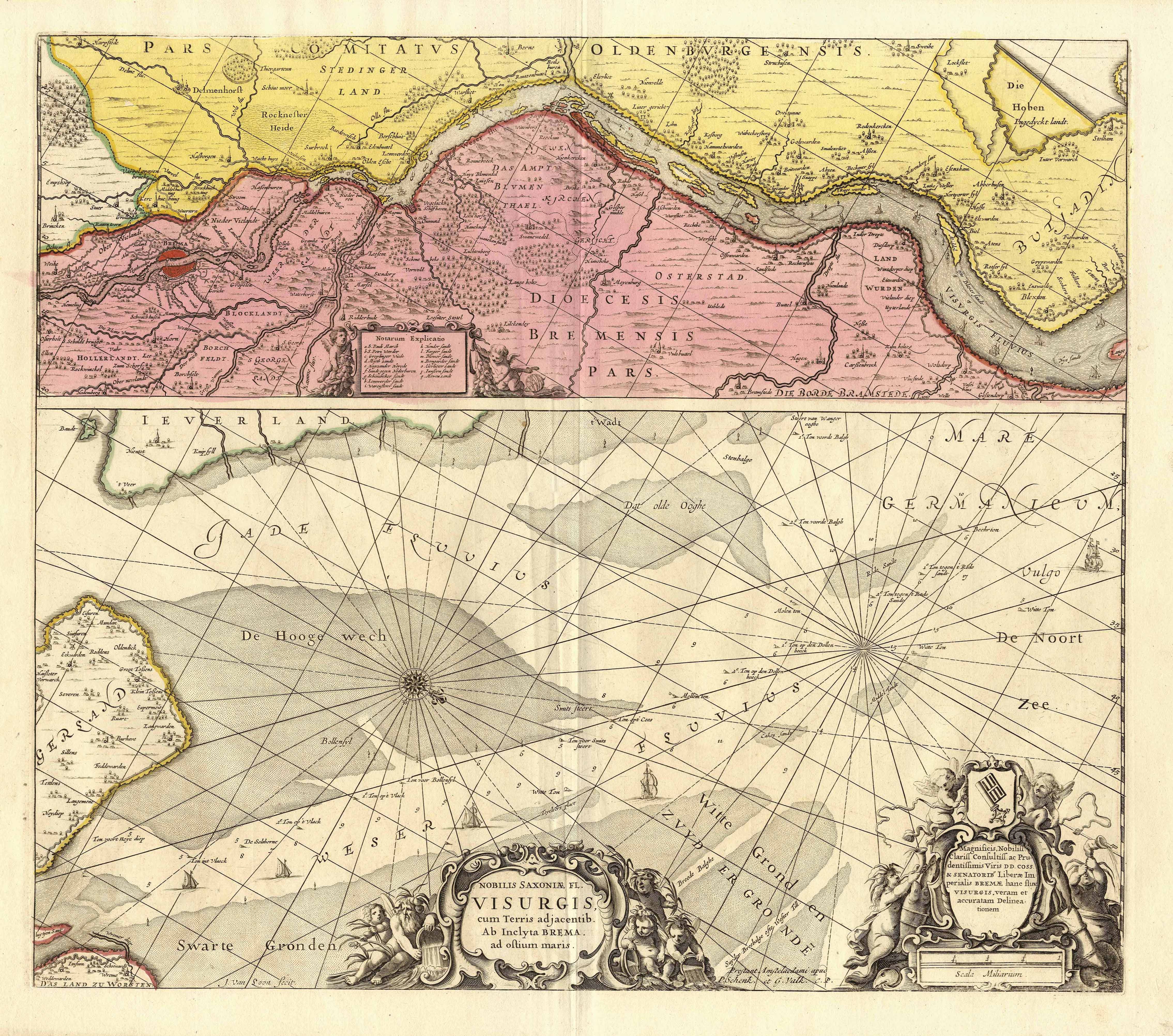 Bremen und die Weser um das Jahr 1675