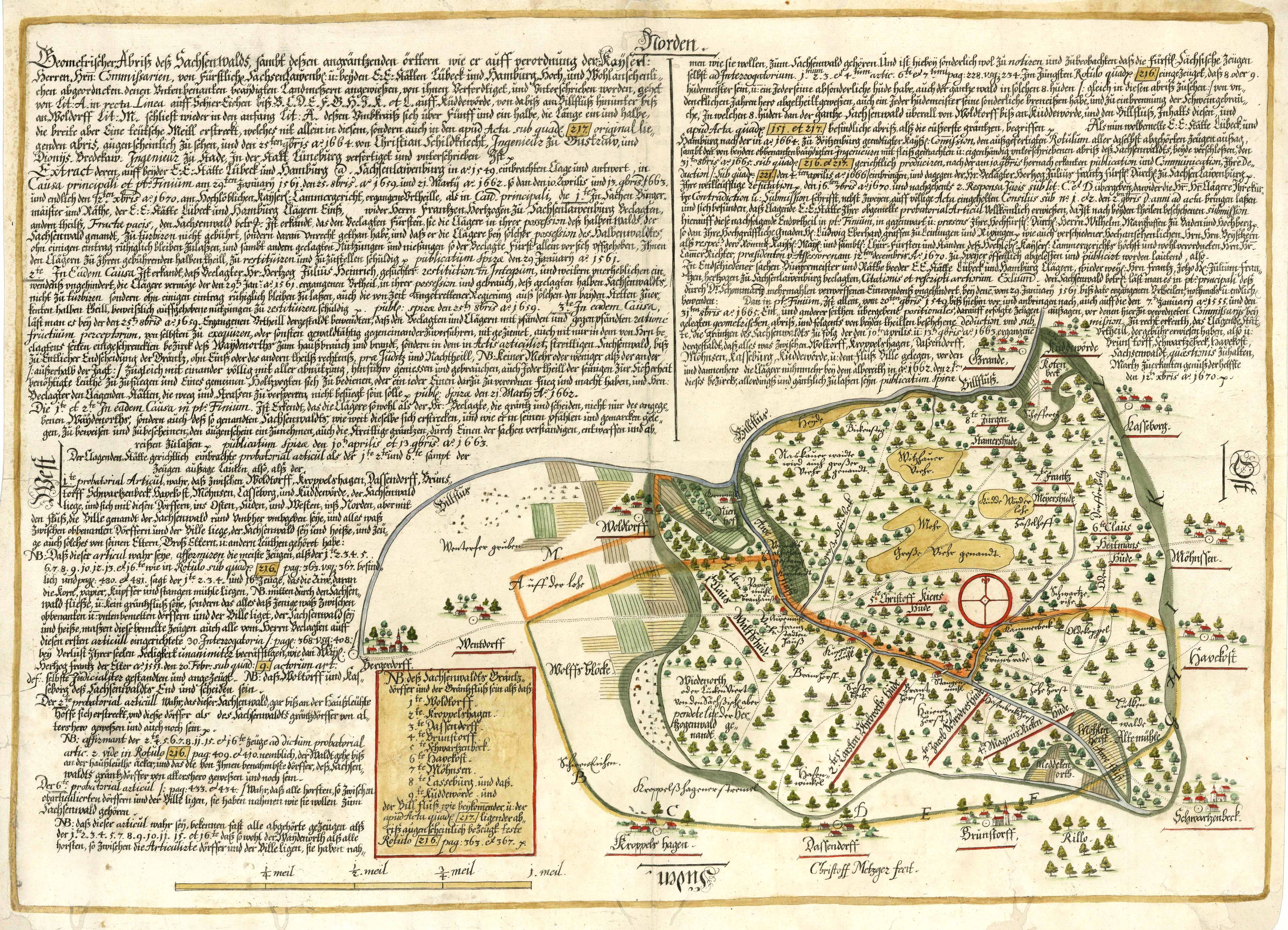 Sachsenwald im Jahr 1671