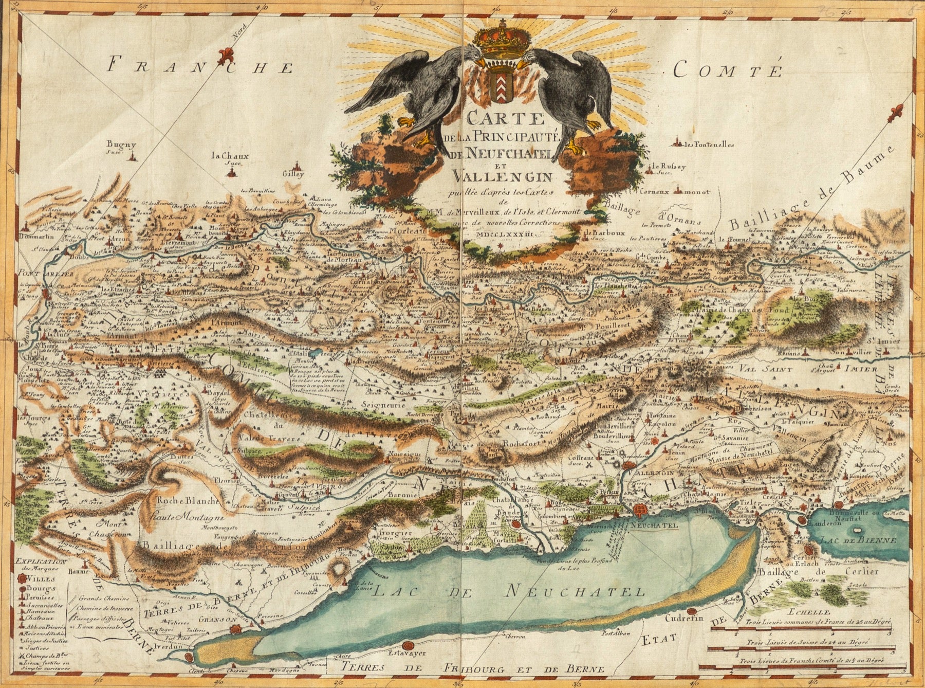 Neuchâtel im Jahr 1780