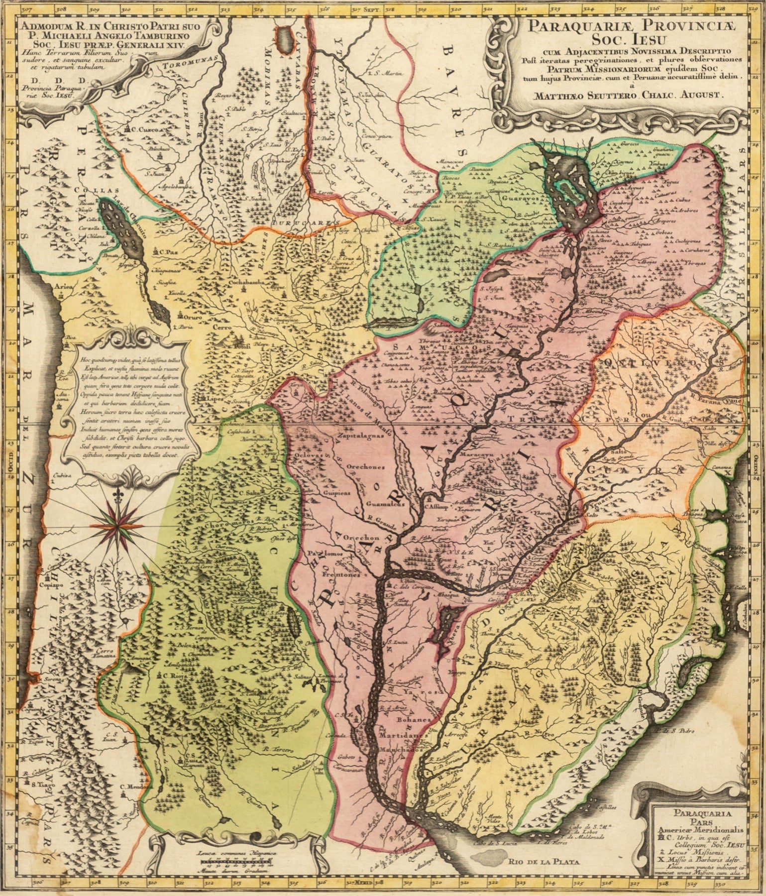 Südamerika im Jahr 1734