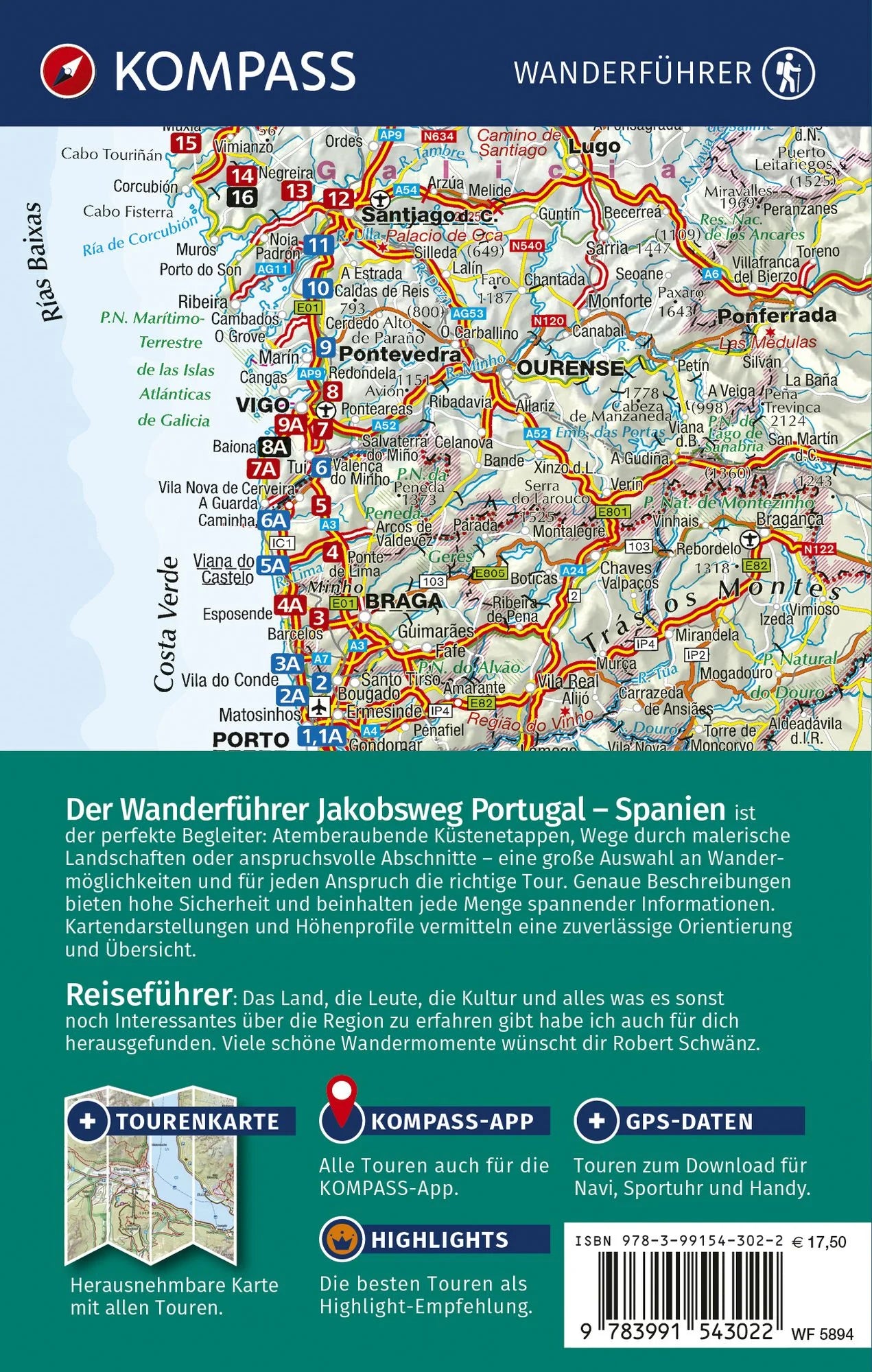 Jakobsweg Portugal - Spanien Wanderführer