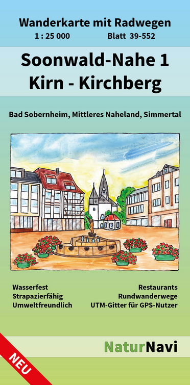 Soonwald-Nahe 1 - Kirn - Kirchberg - 1:25.000 NaturNavi Wanderkarte