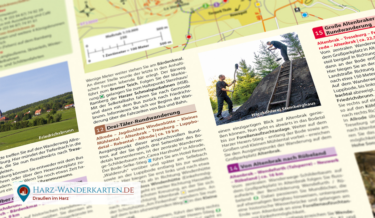 Luchskarte Bodetal 1:30.000