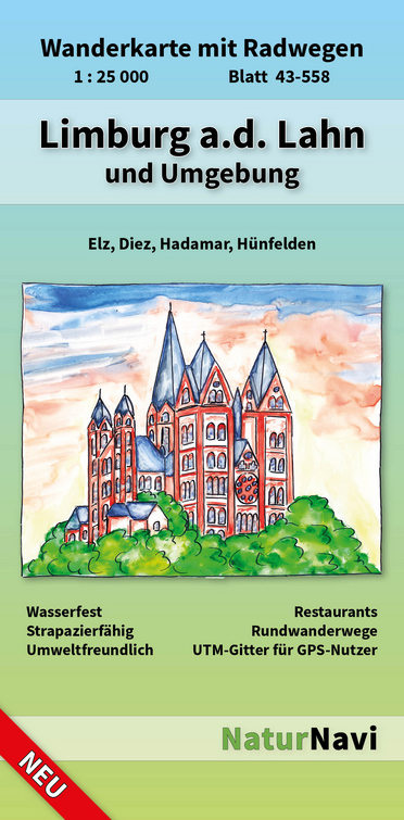 Limburg a.d. Lahn und Umgebung - 1:25.000 NaturNavi Wanderkarte