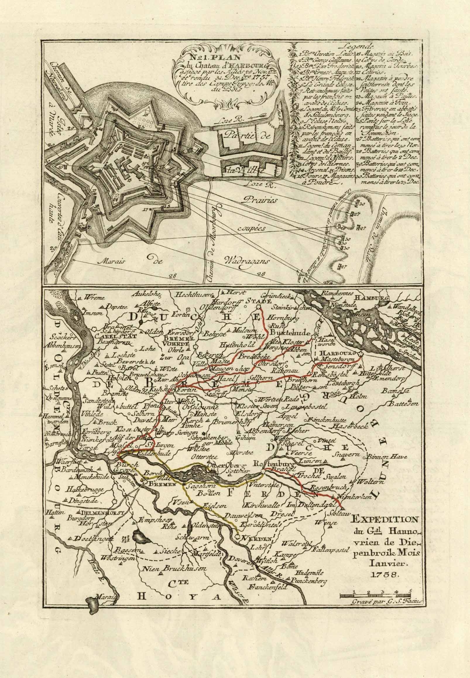 Hamburg-Harburg im Jahr 1757
