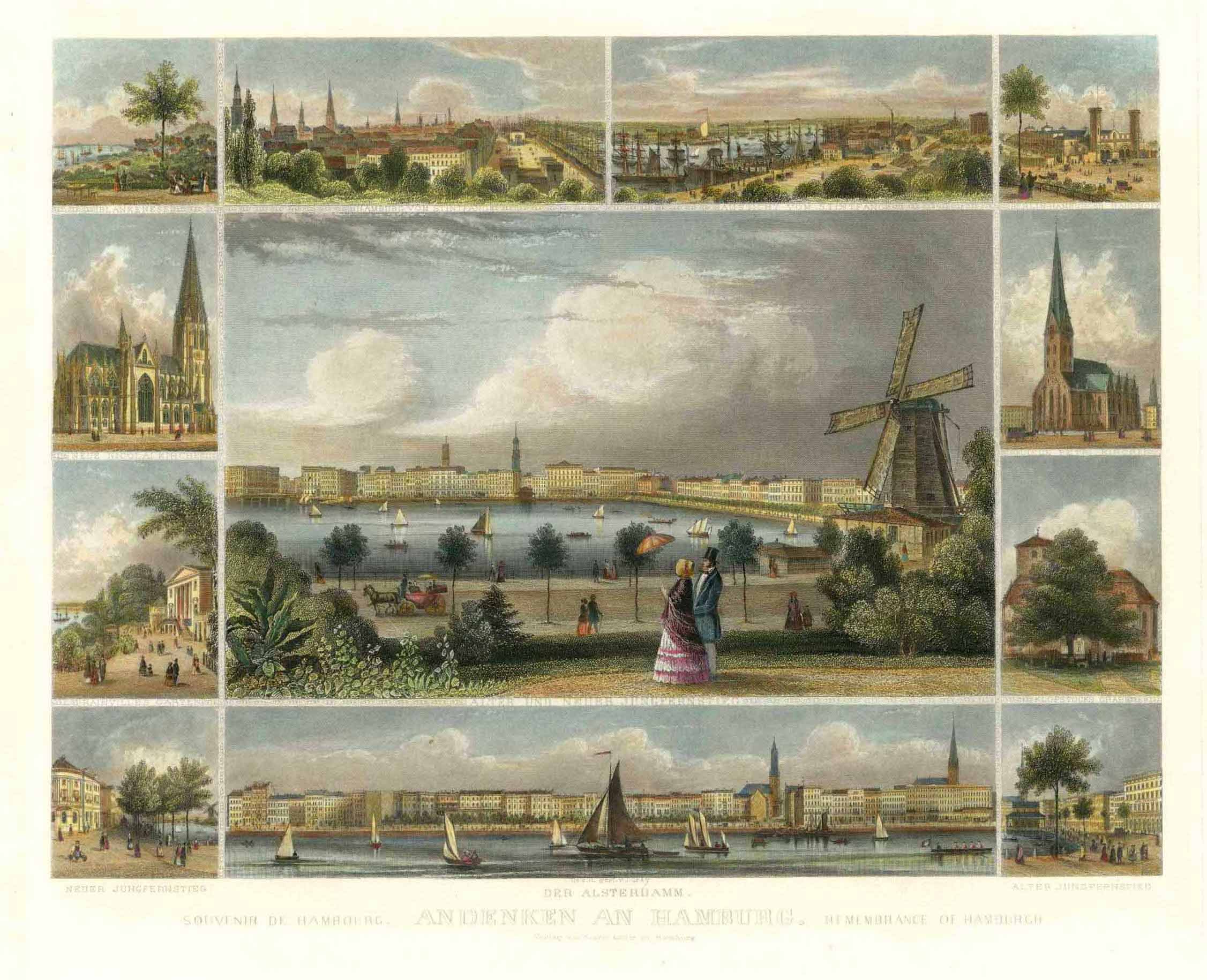 Hamburg in der Zeit um 1850