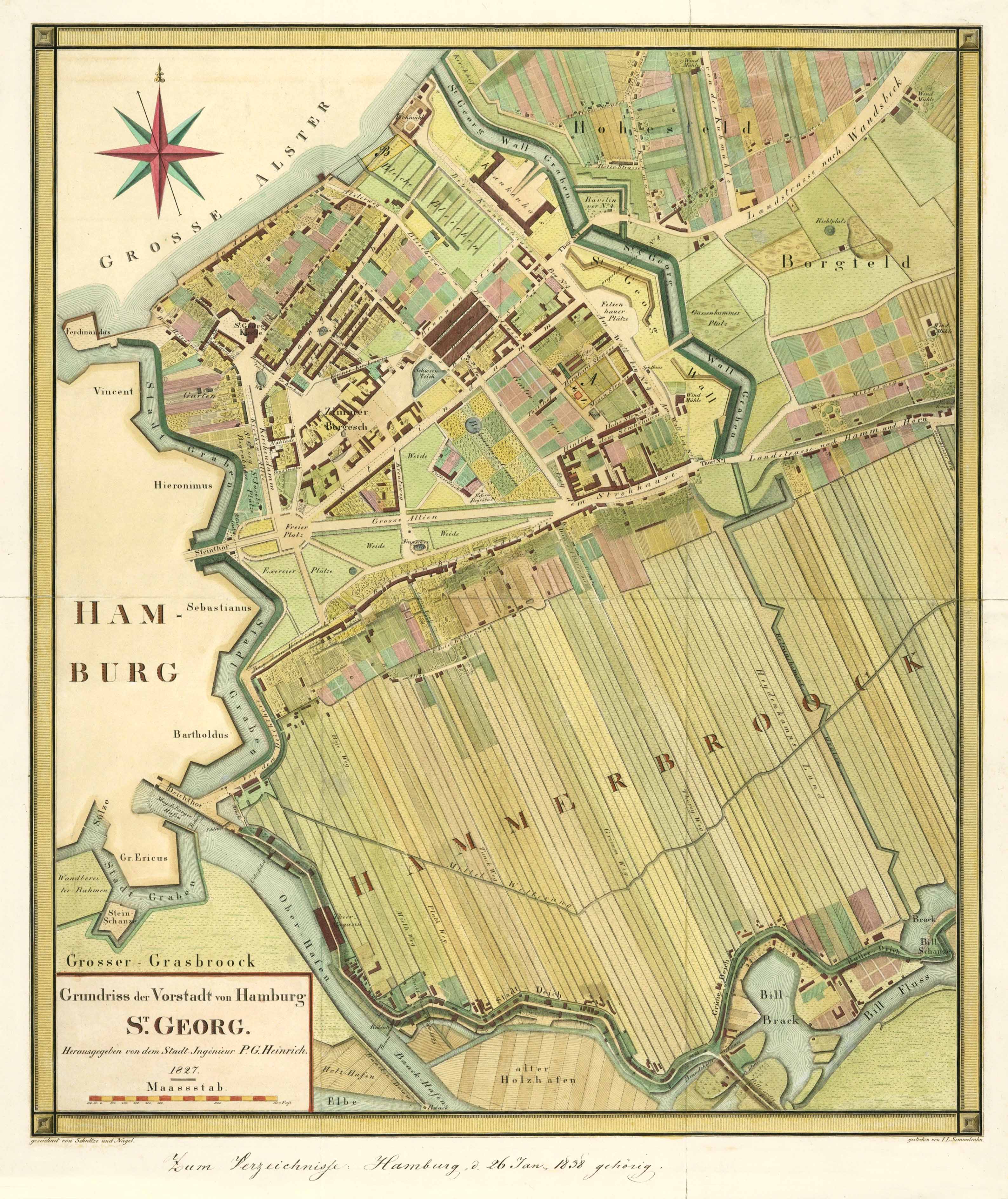 Hamburg-St. Georg im Jahr 1838