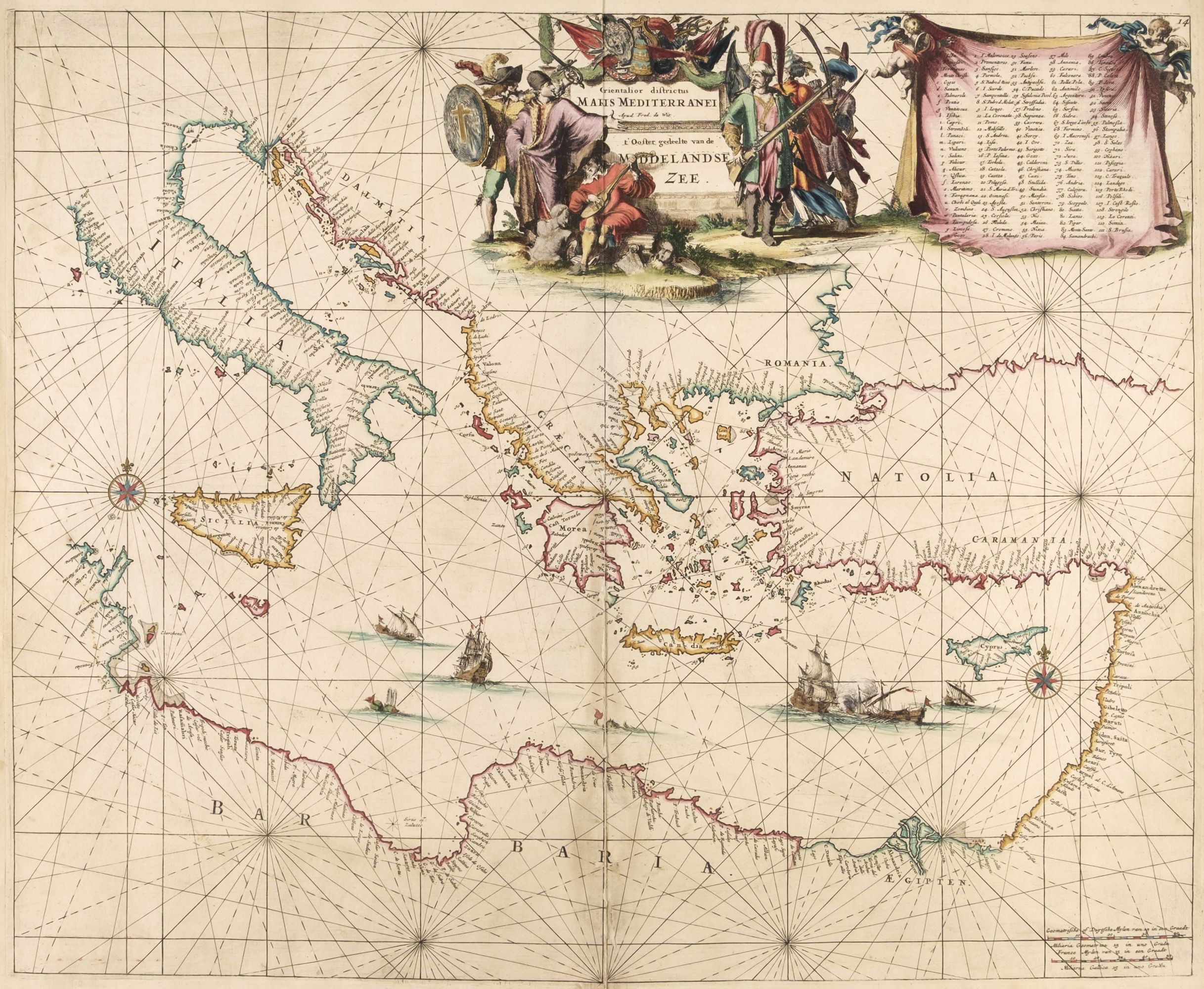 Mittelmeer in der Zeit um 1690