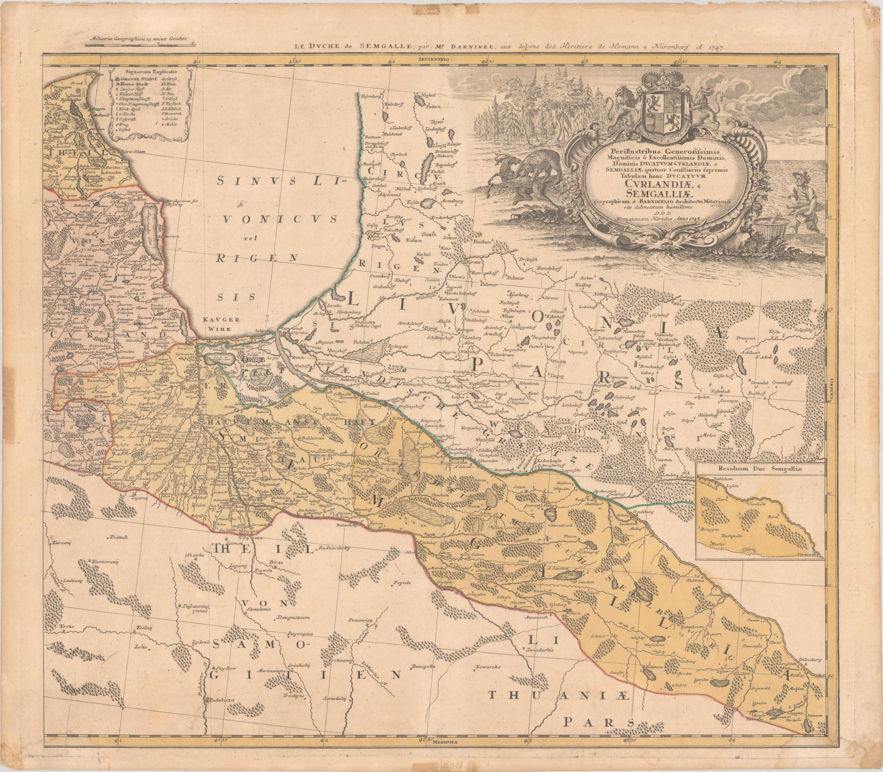Jelgava und Semgallen im Jahr 1747
