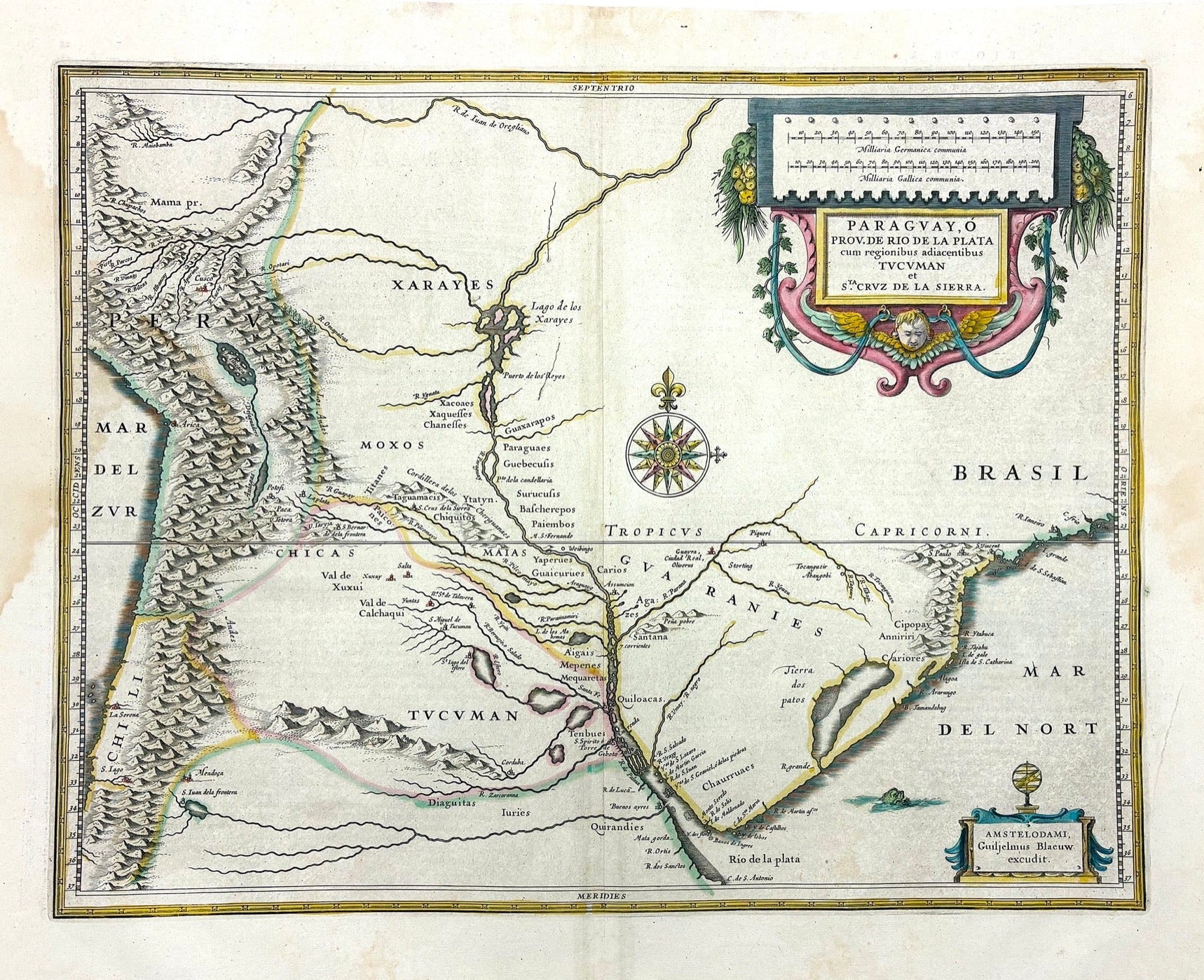 Paraguay und Südamerika im Jahr 1642