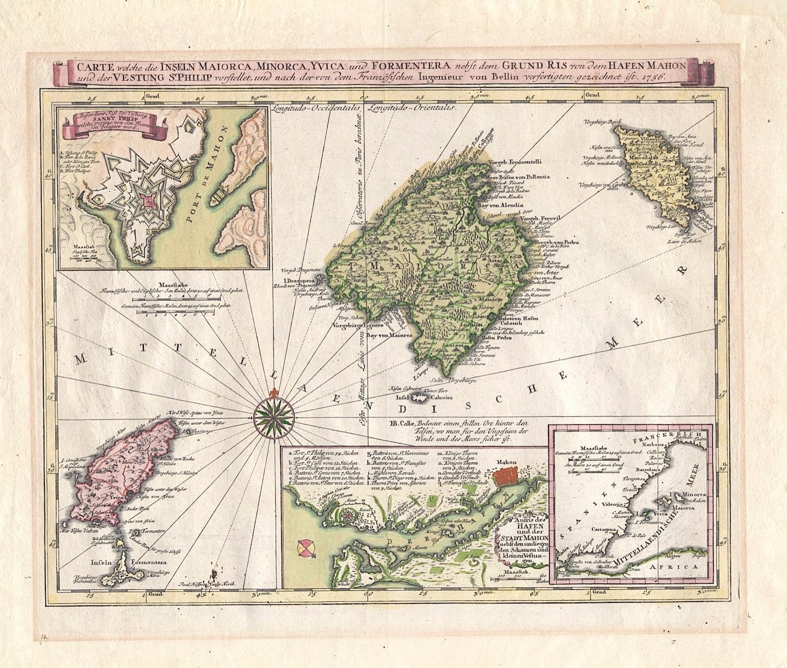 Mallorca, Ibiza und die Balearen im Jahr 1756