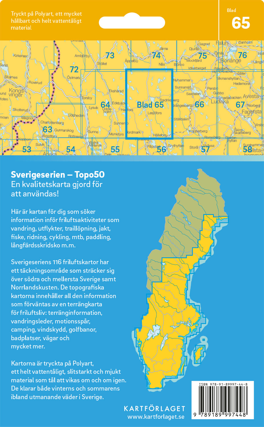 Schweden 1:50.000 Wanderkarten (1 Malmö - 71 Hallstavik) Sverigeserien