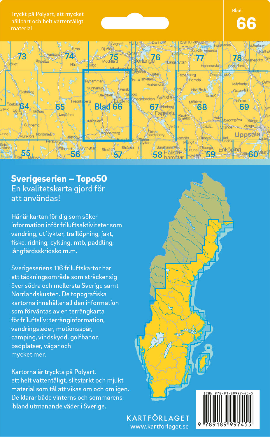 Schweden 1:50.000 Wanderkarten (1 Malmö - 71 Hallstavik) Sverigeserien