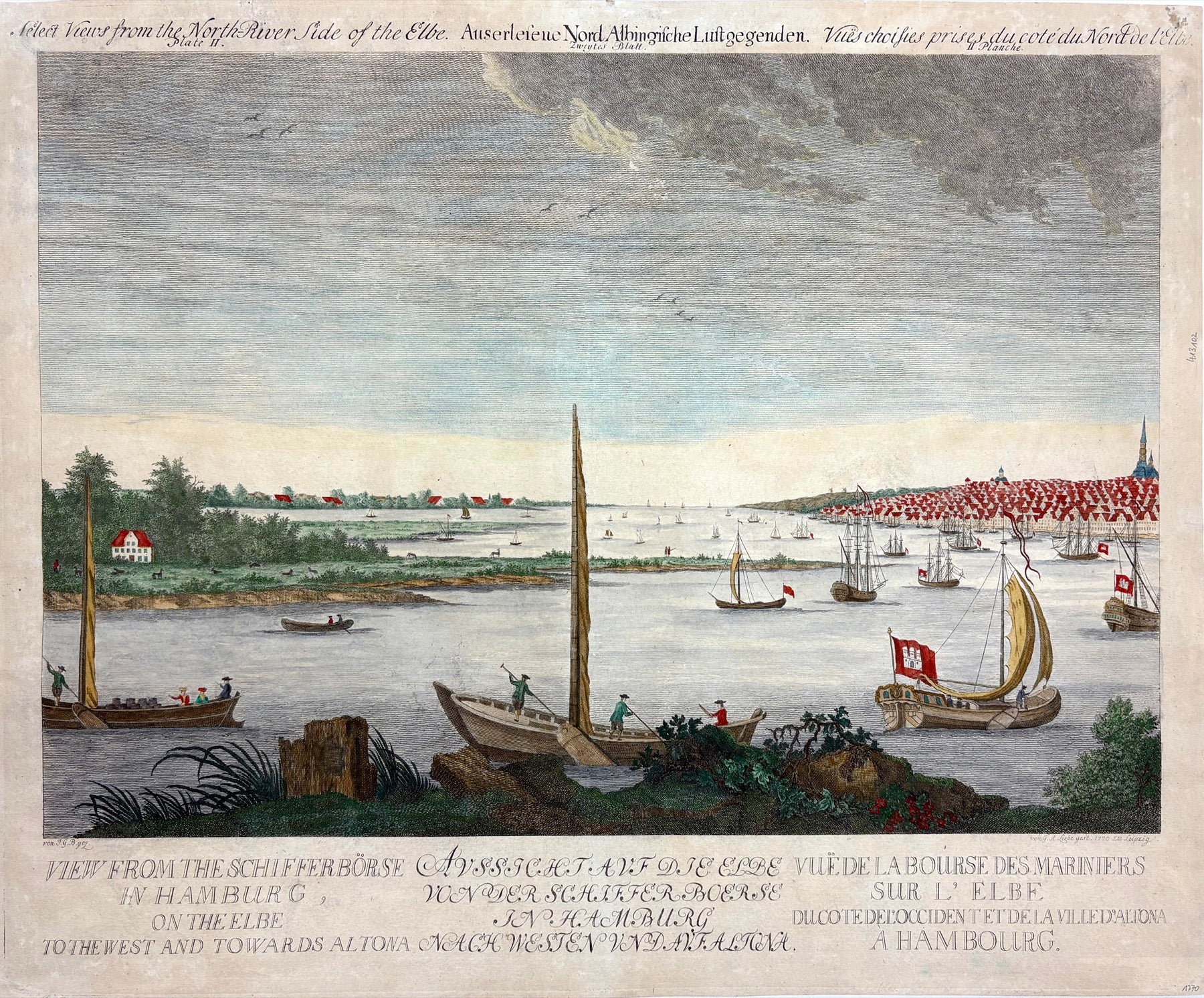 Hamburg & Elbe im Jahr 1770