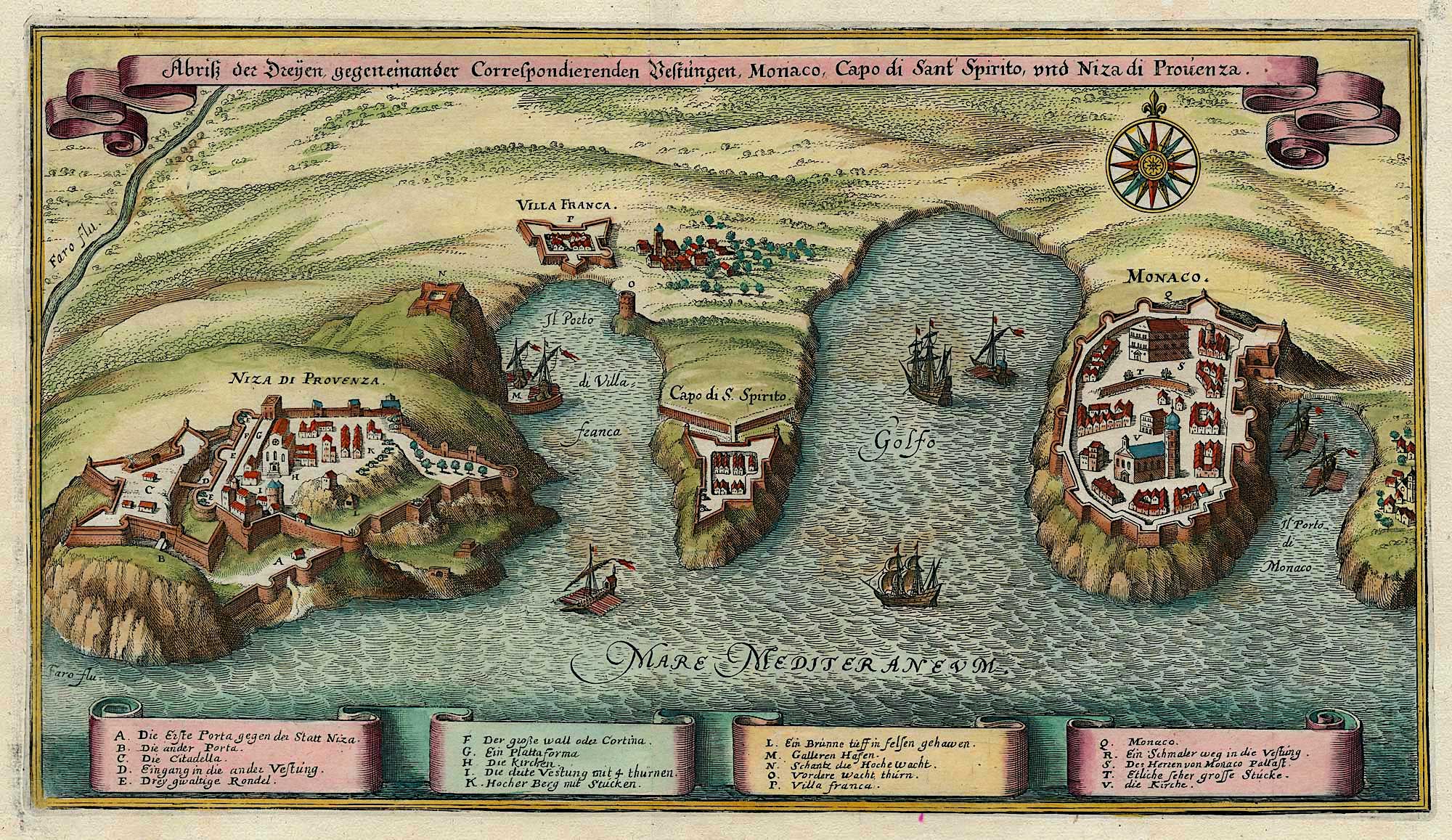 Monte Carlo und Nizza im Jahr 1692