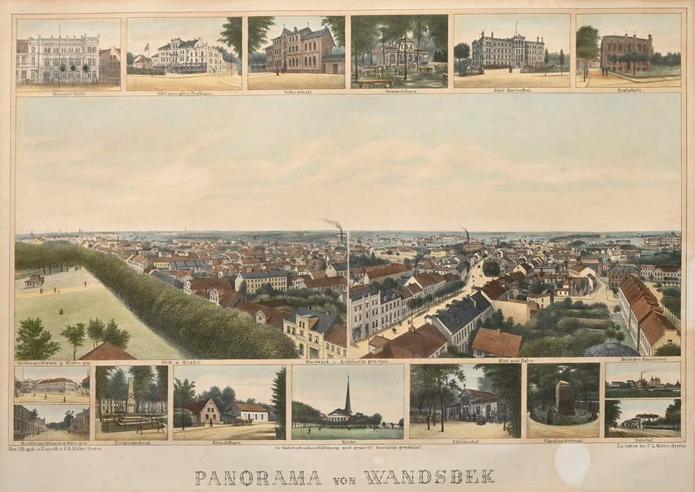 Hamburg-Wandsbek im Jahr 1865