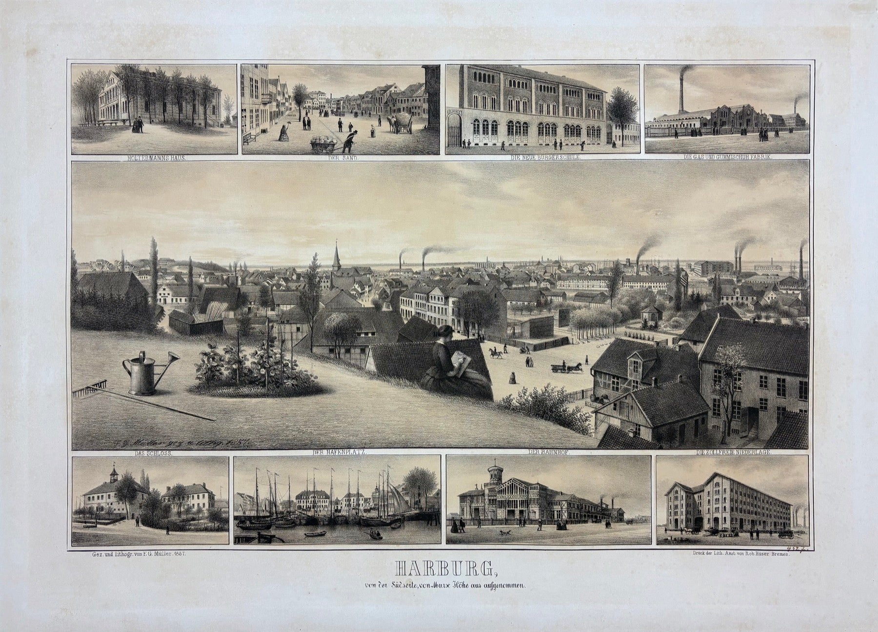 Harburg im Jahr 1857
